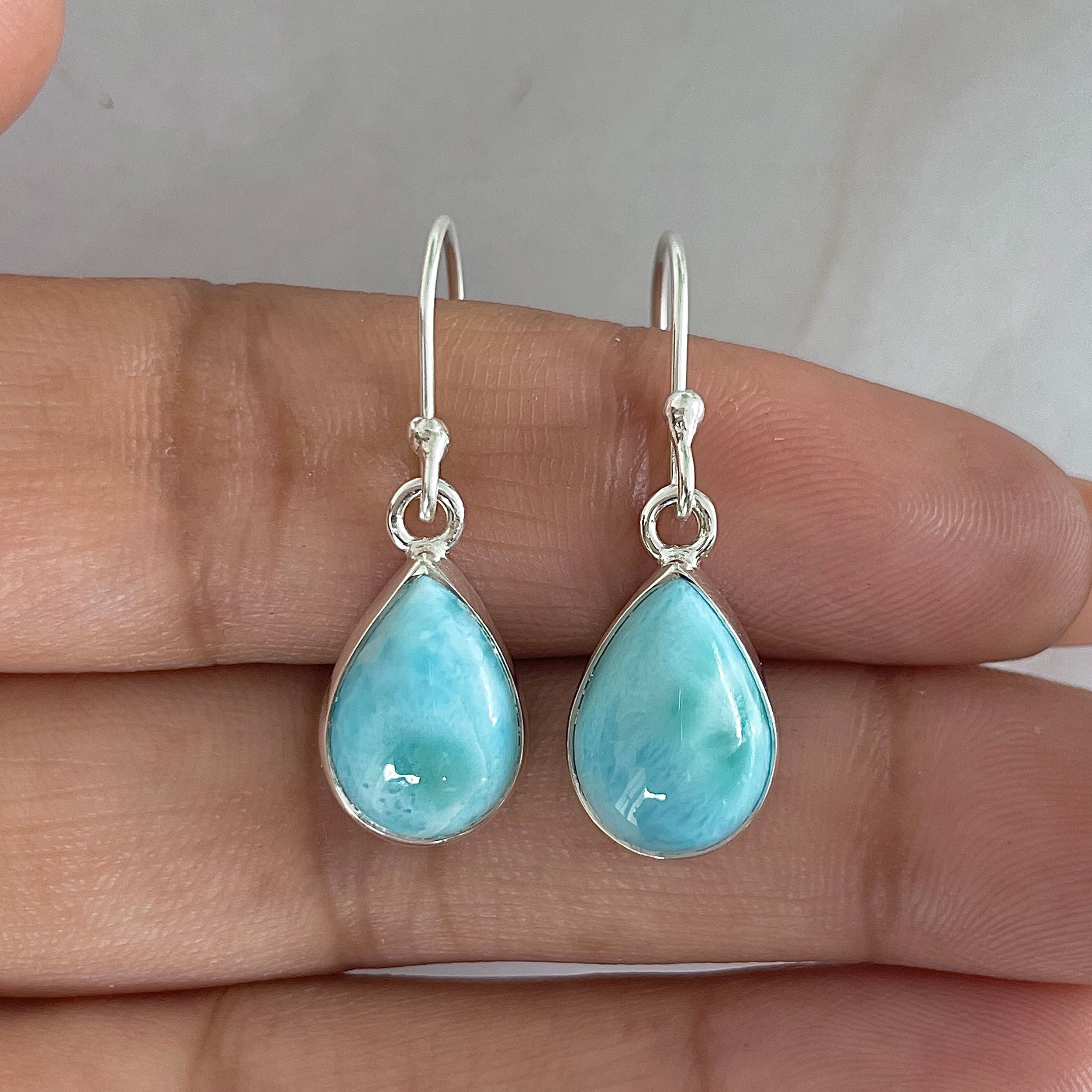 Larimar Earring-(LAR-E-1286.)