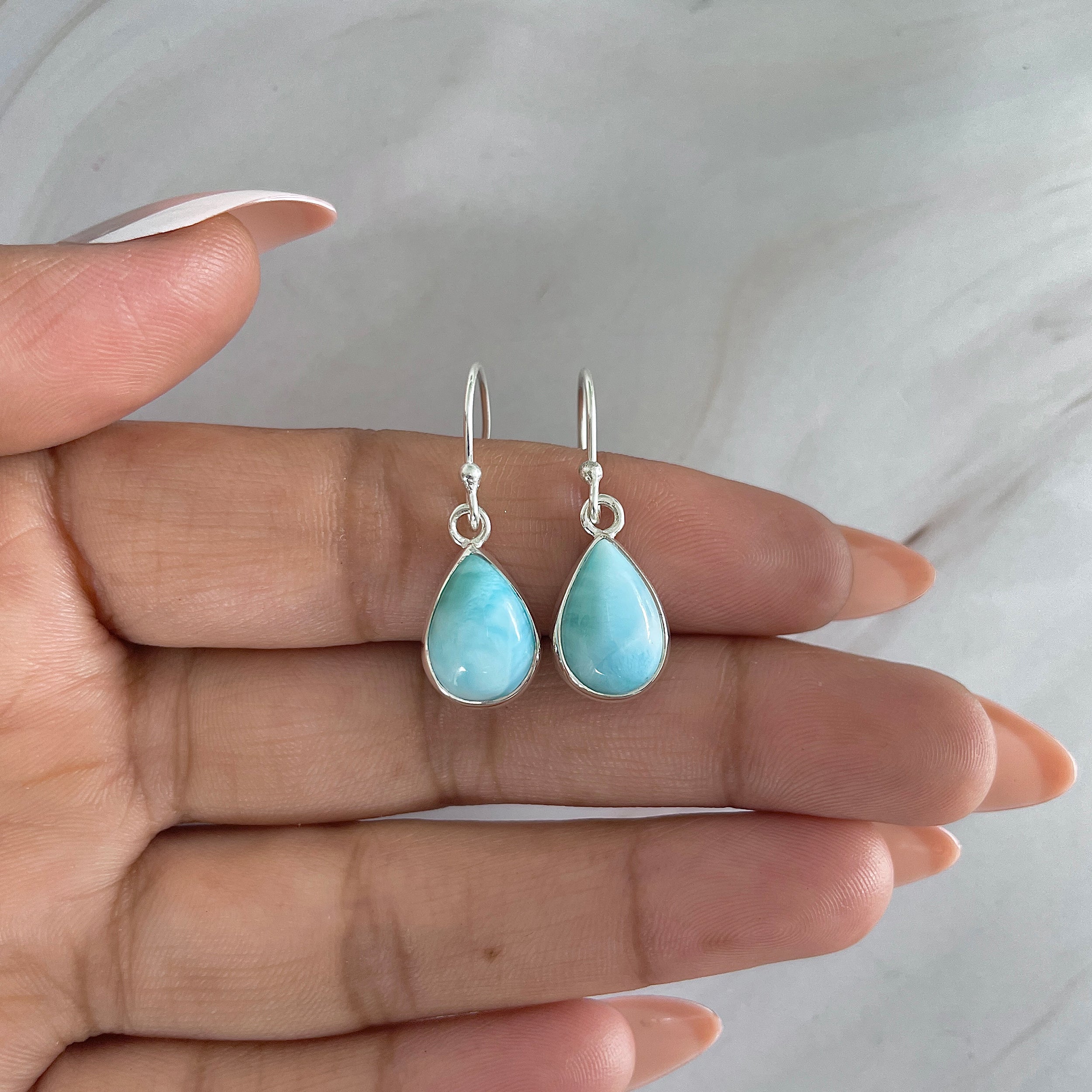 Larimar Earring-(LAR-E-1287.)