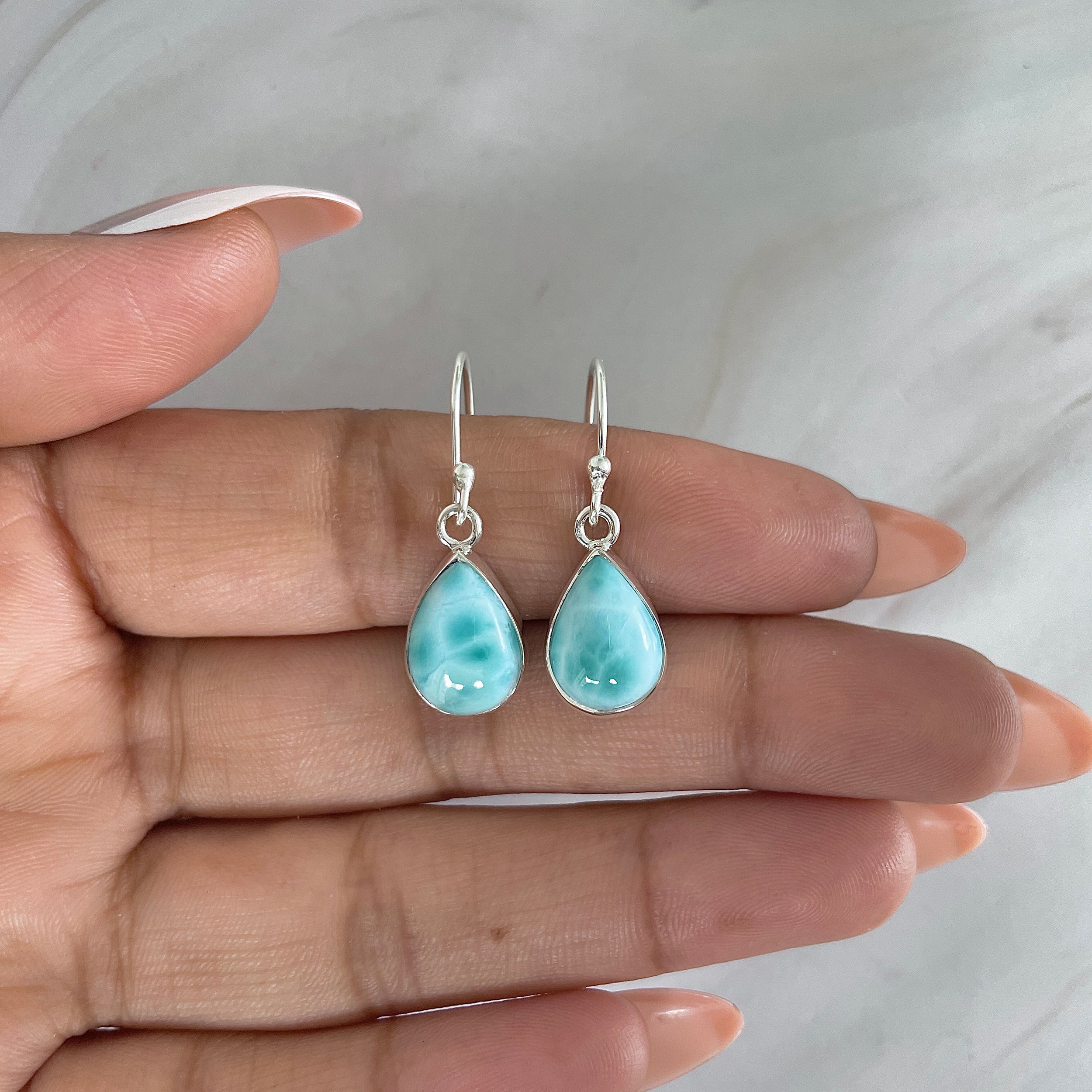 Larimar Earring-(LAR-E-1288.)