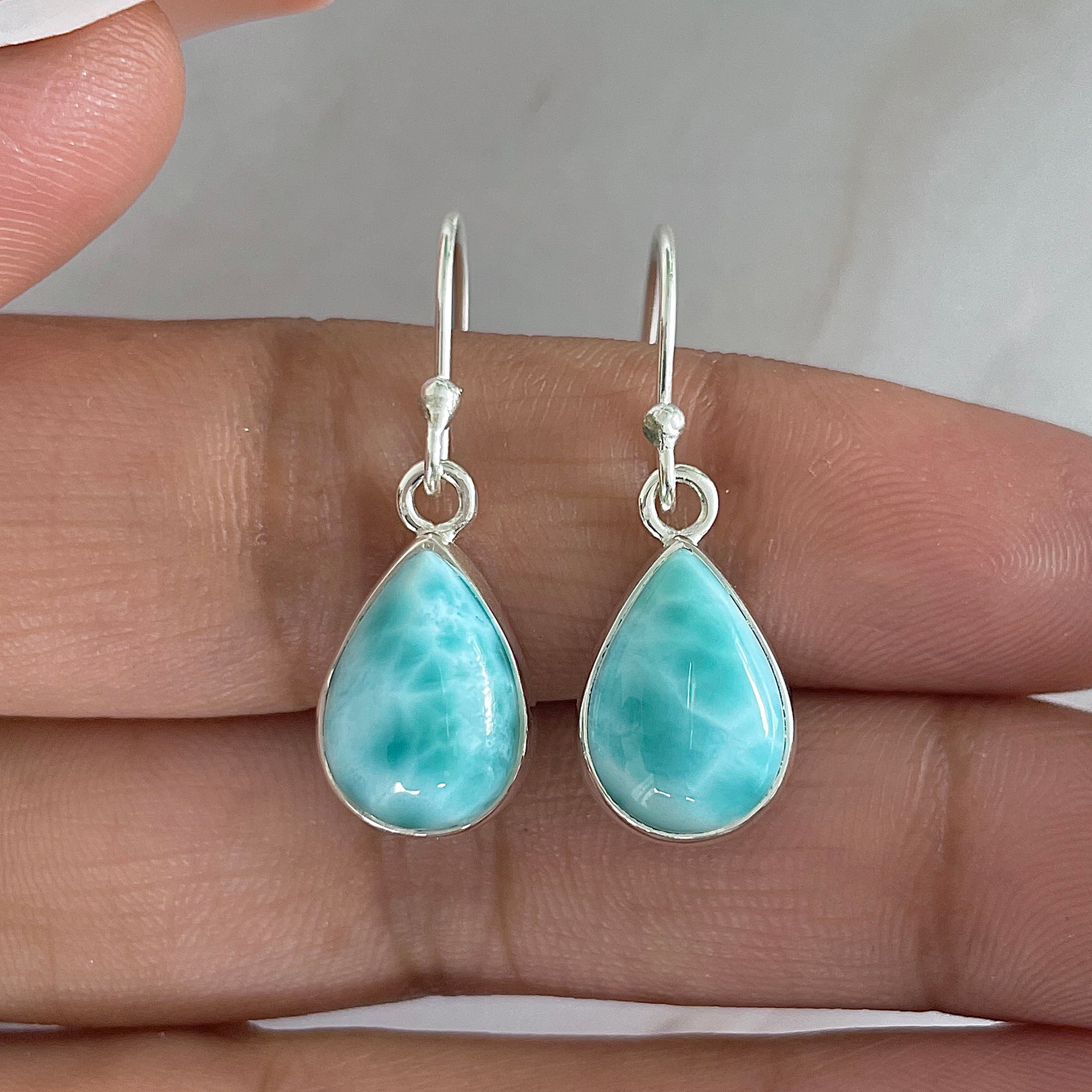 Larimar Earring-(LAR-E-1289.)