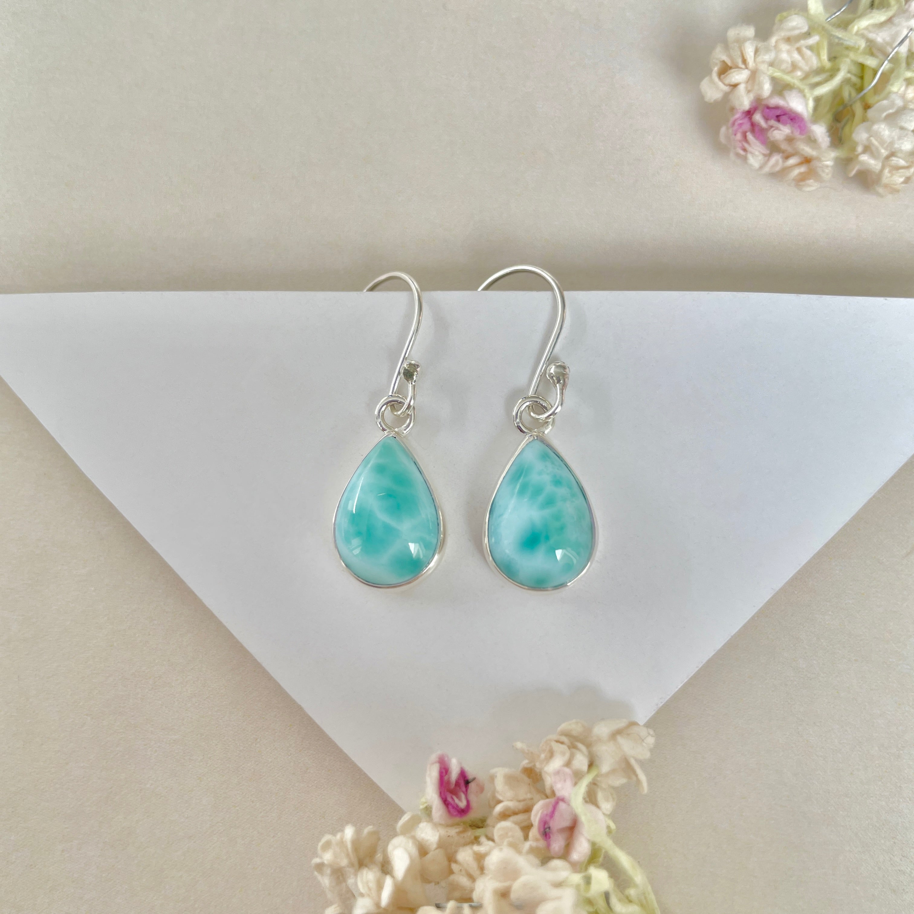 Larimar Earring-(LAR-E-1289.)