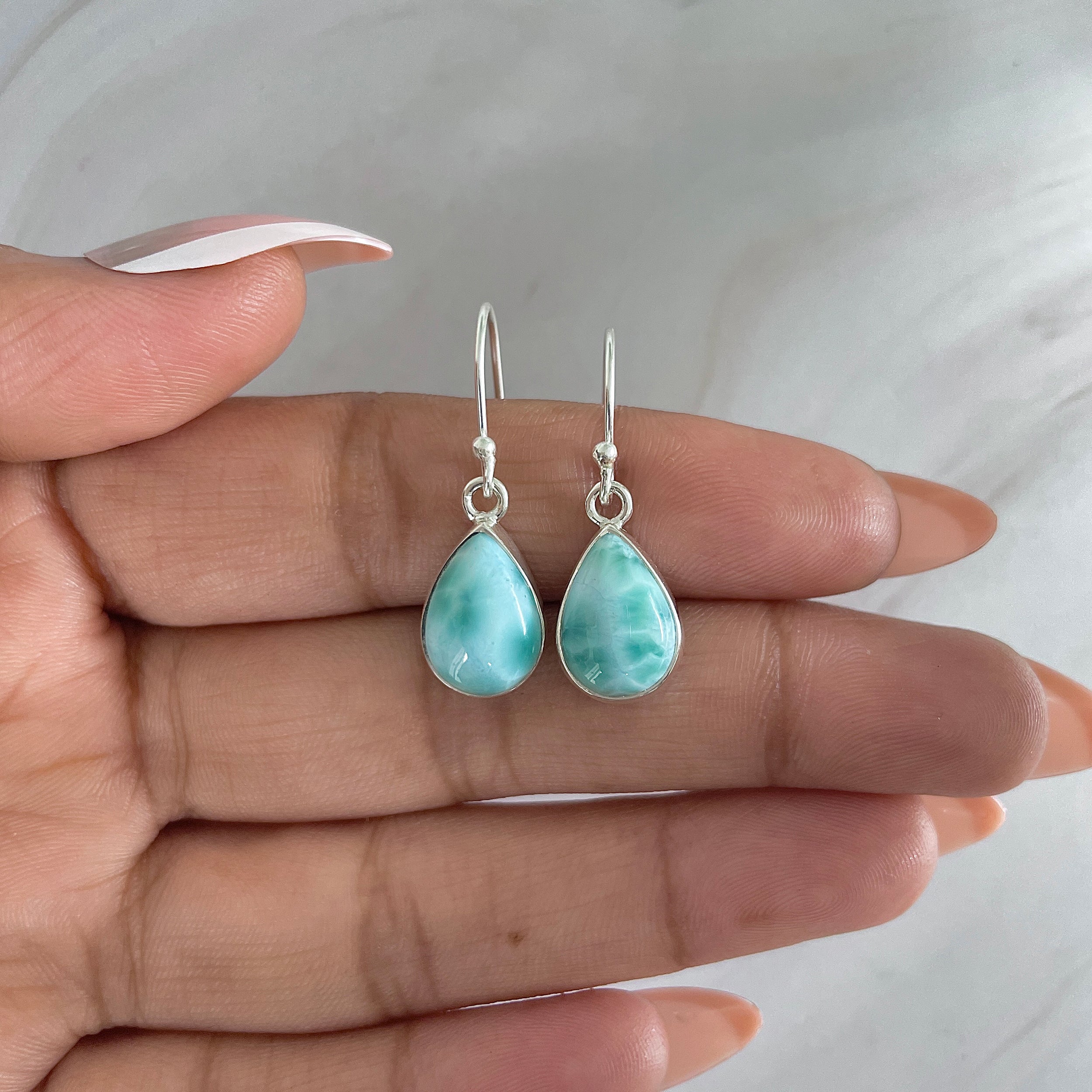 Larimar Earring-(LAR-E-1290.)