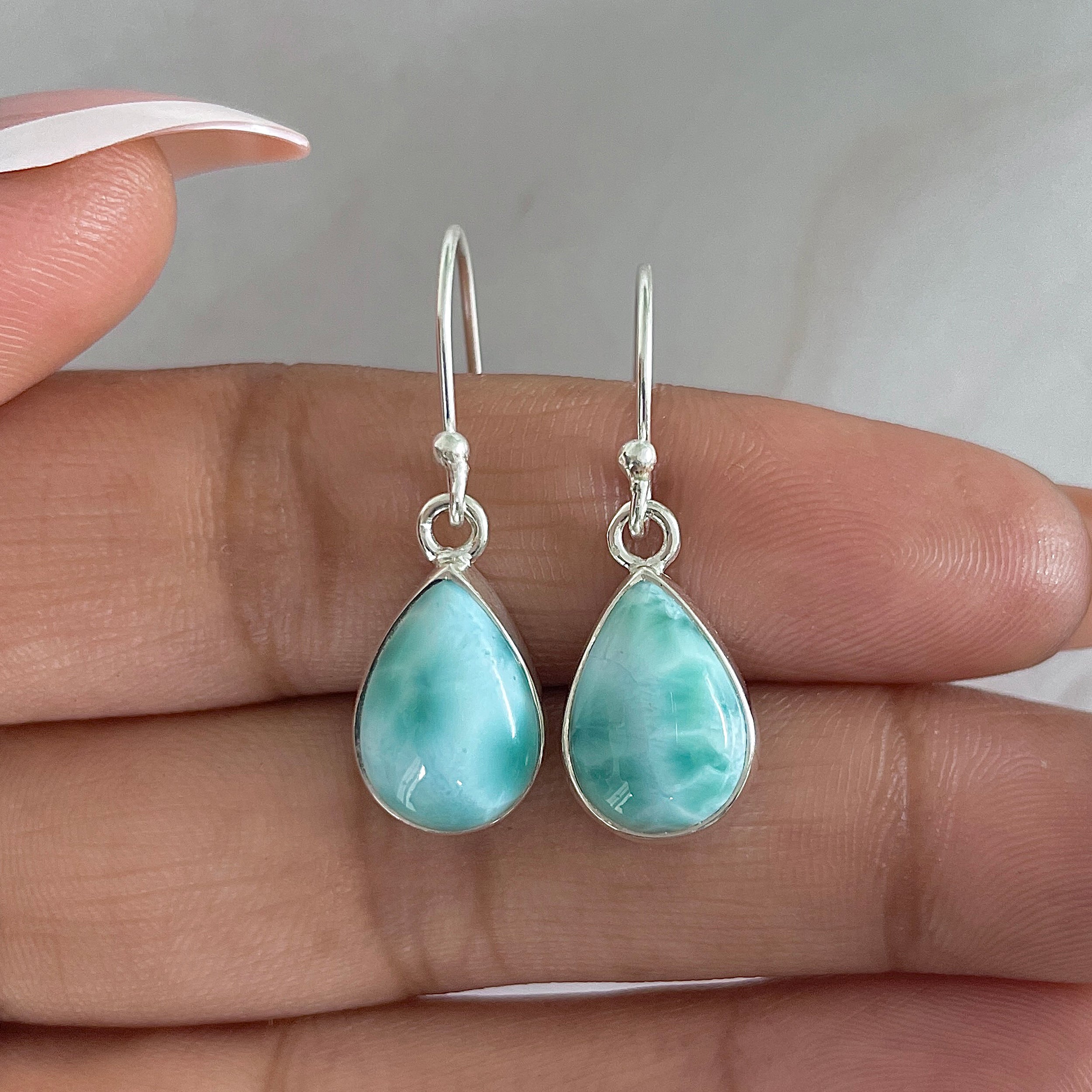 Larimar Earring-(LAR-E-1290.)