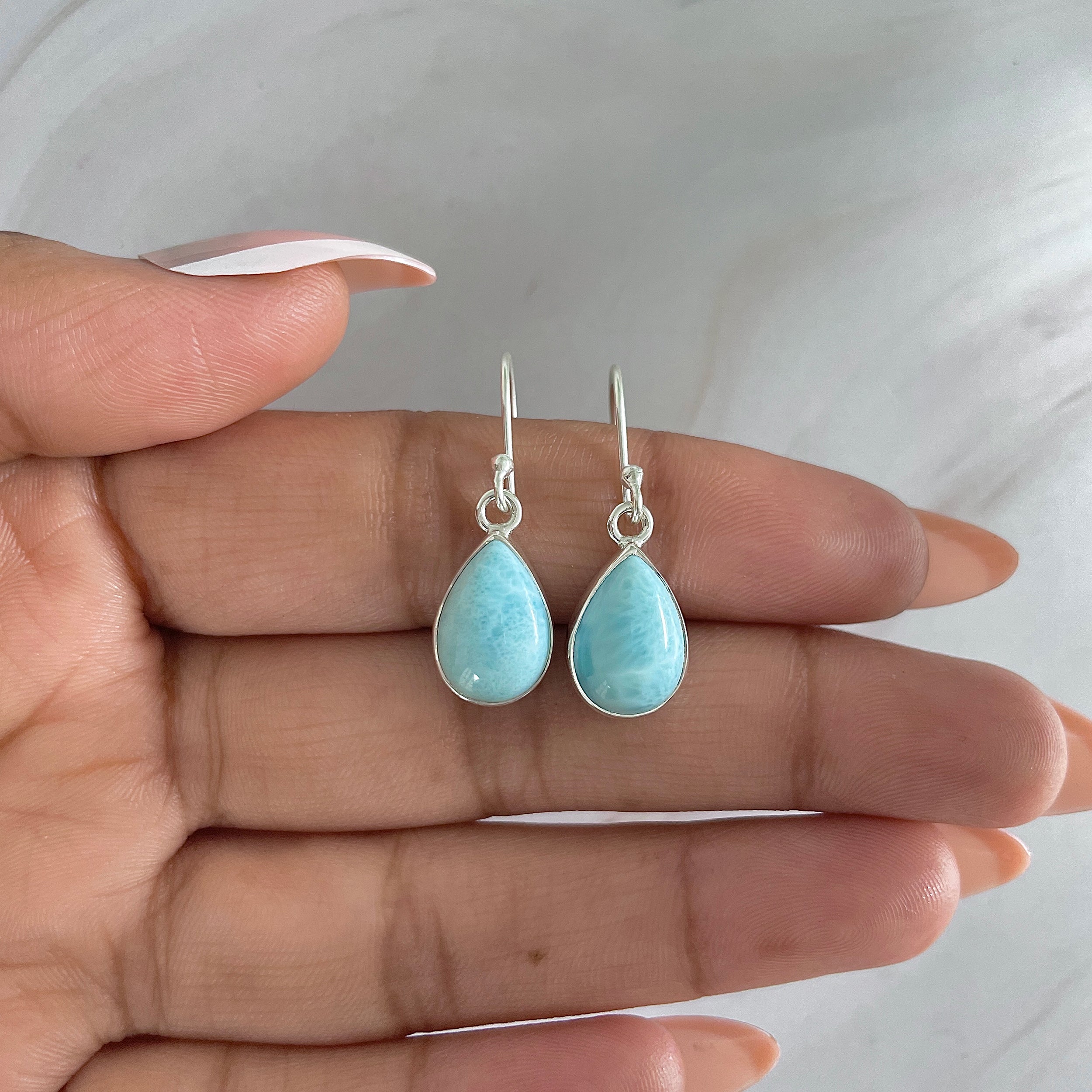 Larimar Earring-(LAR-E-1291.)