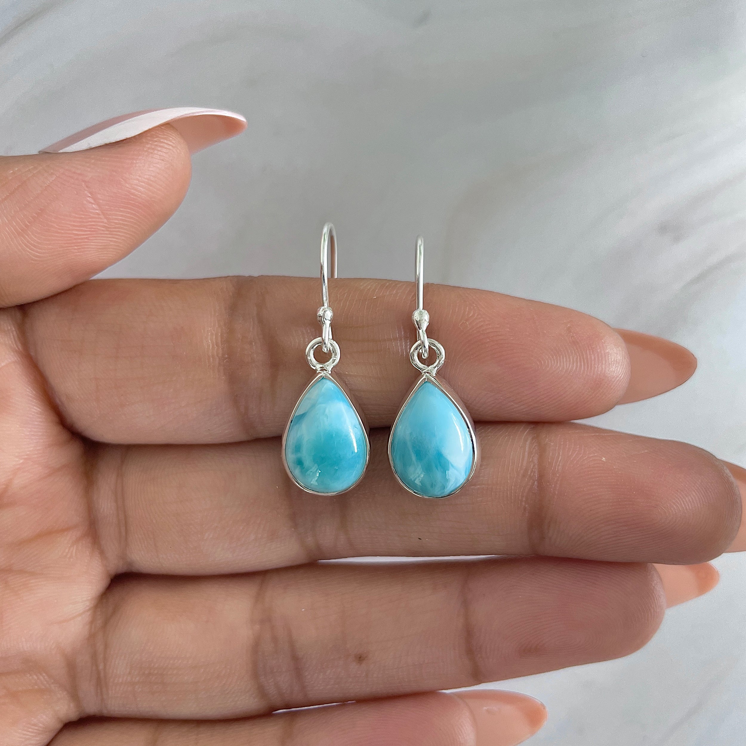 Larimar Earring-(LAR-E-1292.)