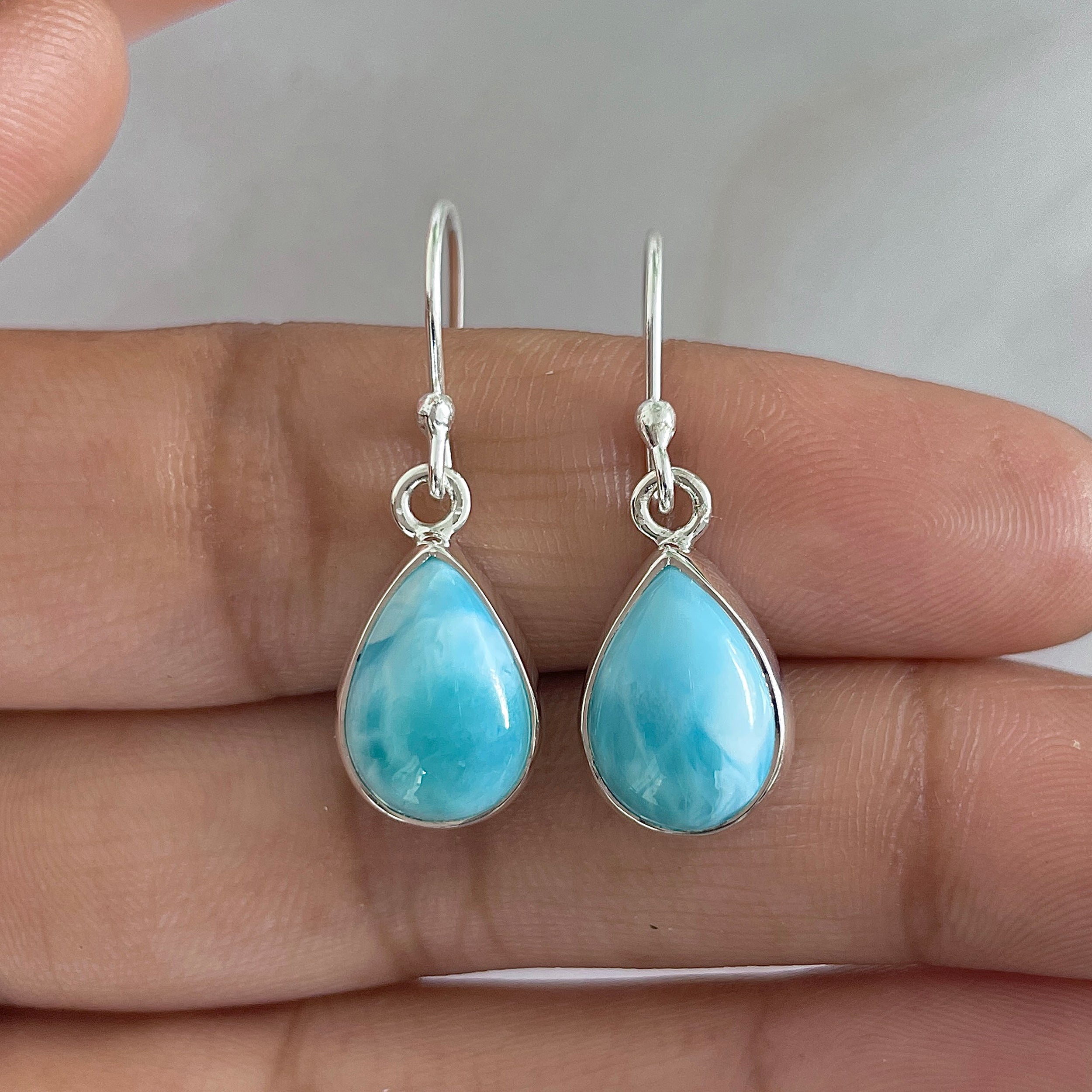 Larimar Earring-(LAR-E-1292.)