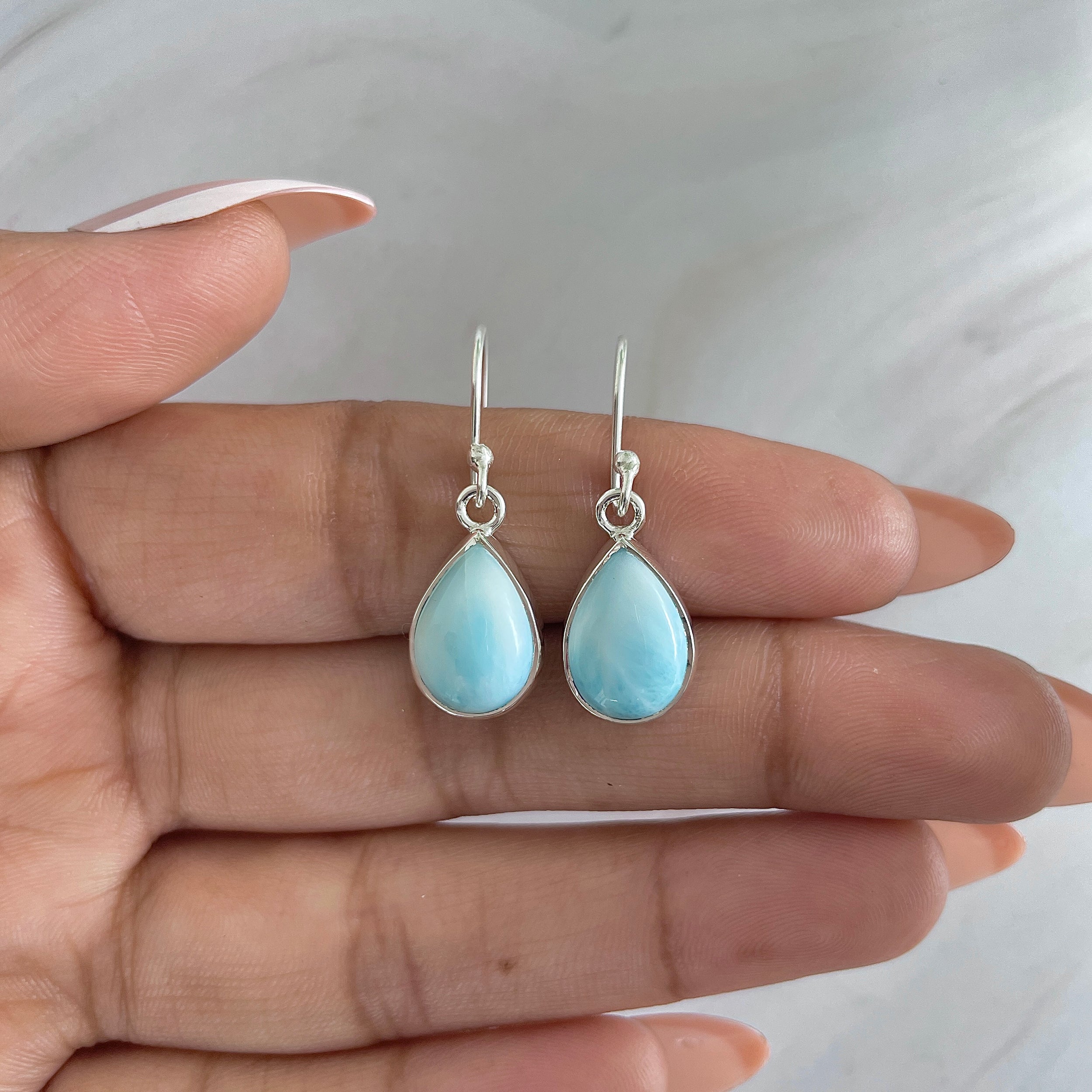 Larimar Earring-(LAR-E-1293.)