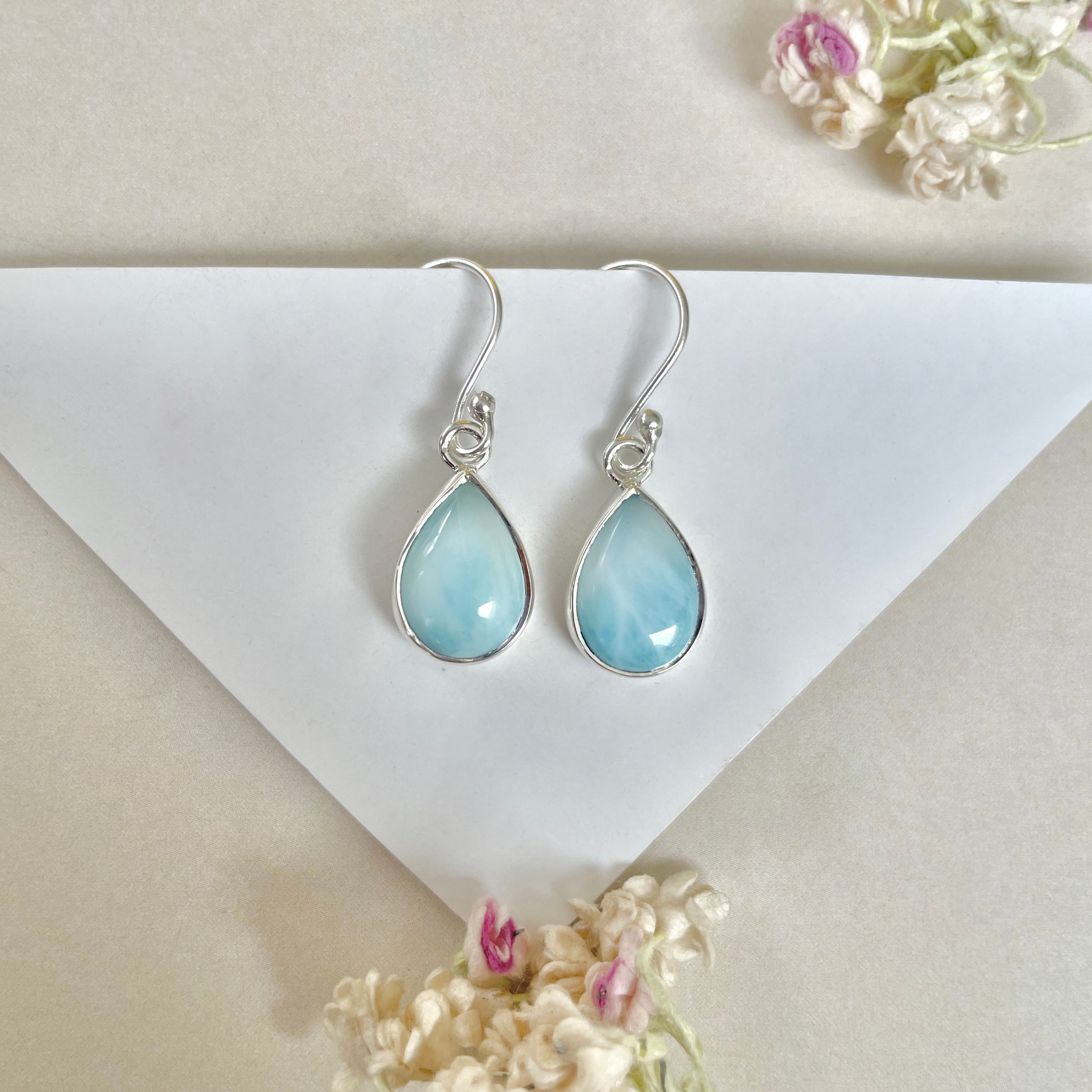 Larimar Earring-(LAR-E-1293.)