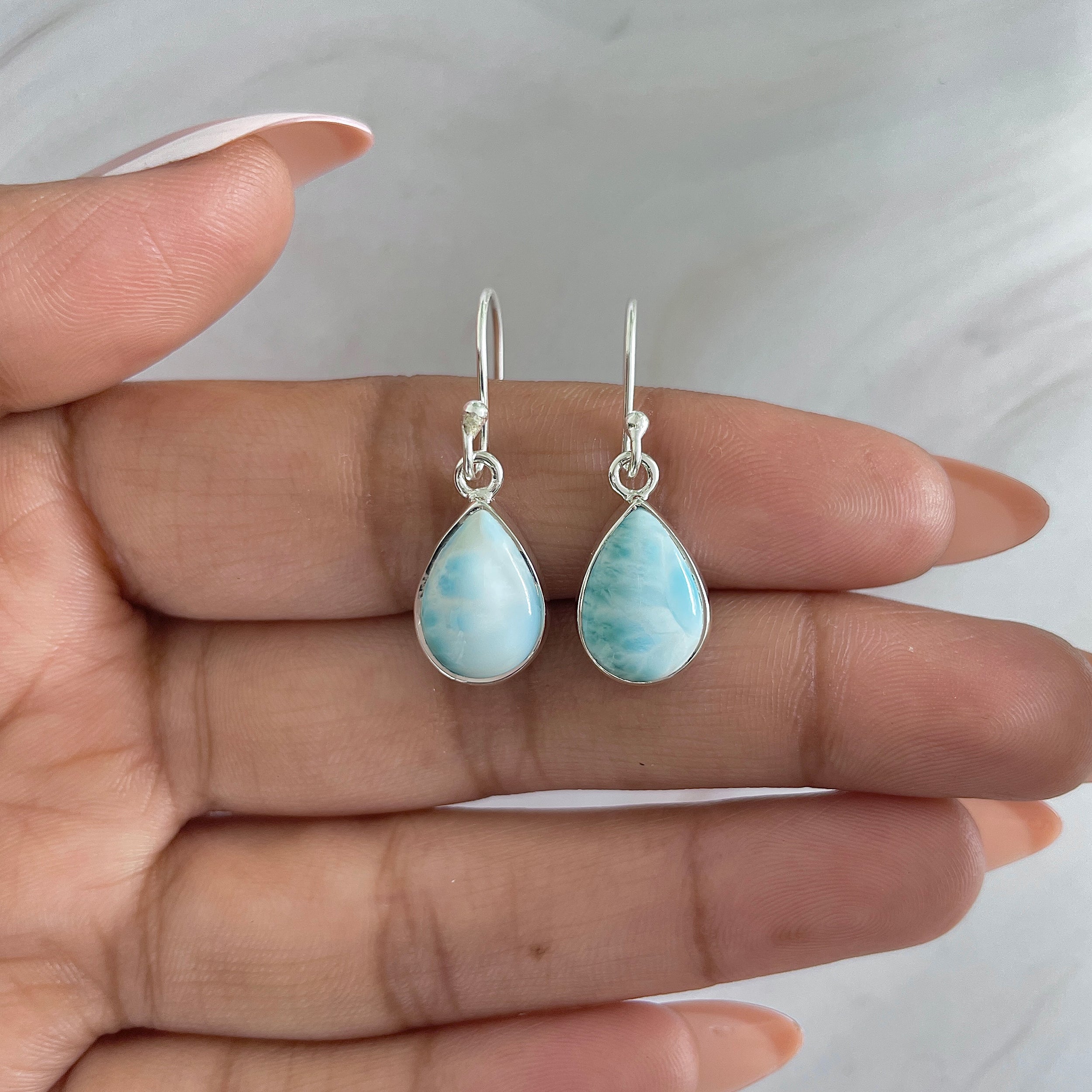 Larimar Earring-(LAR-E-1294.)