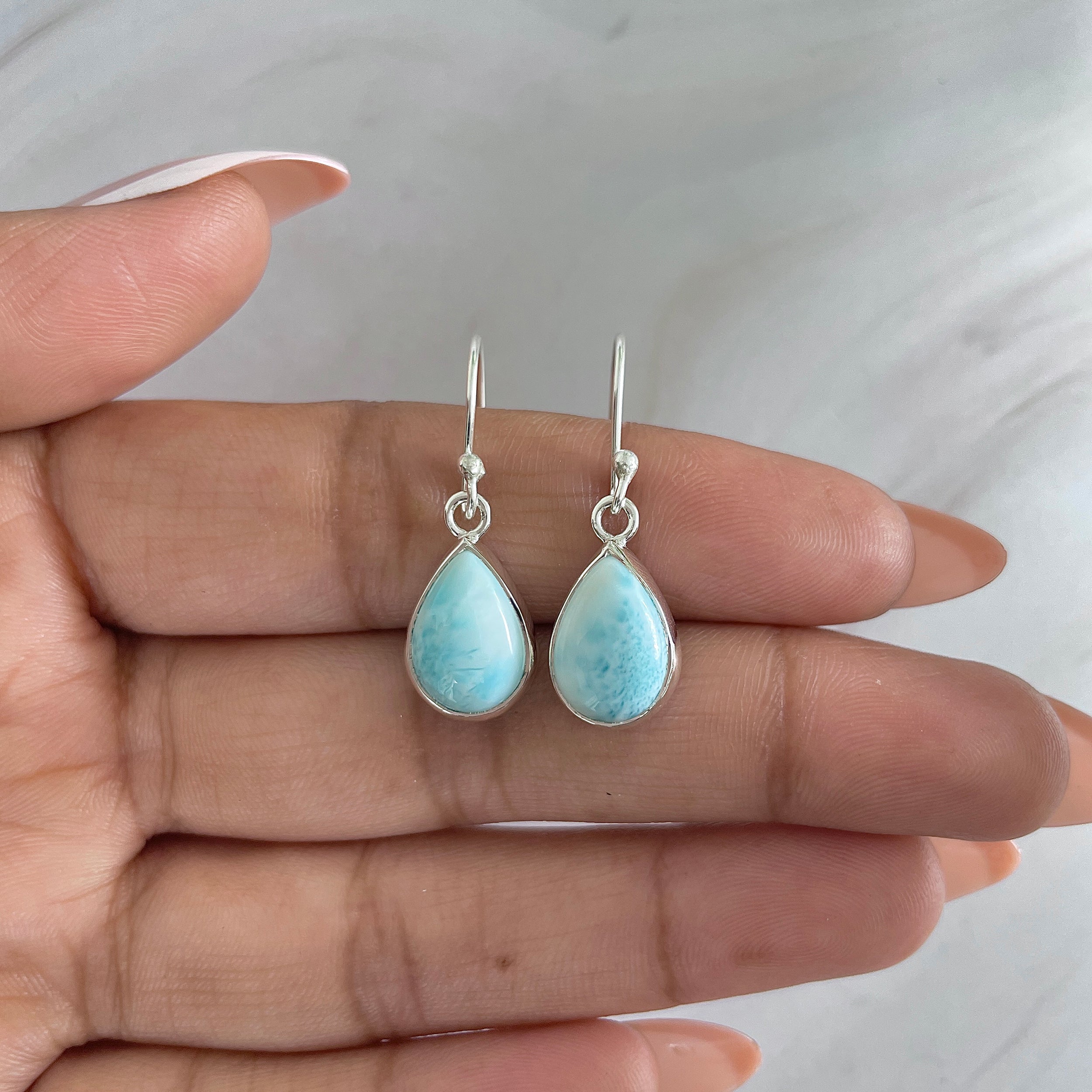 Larimar Earring-(LAR-E-1295.)