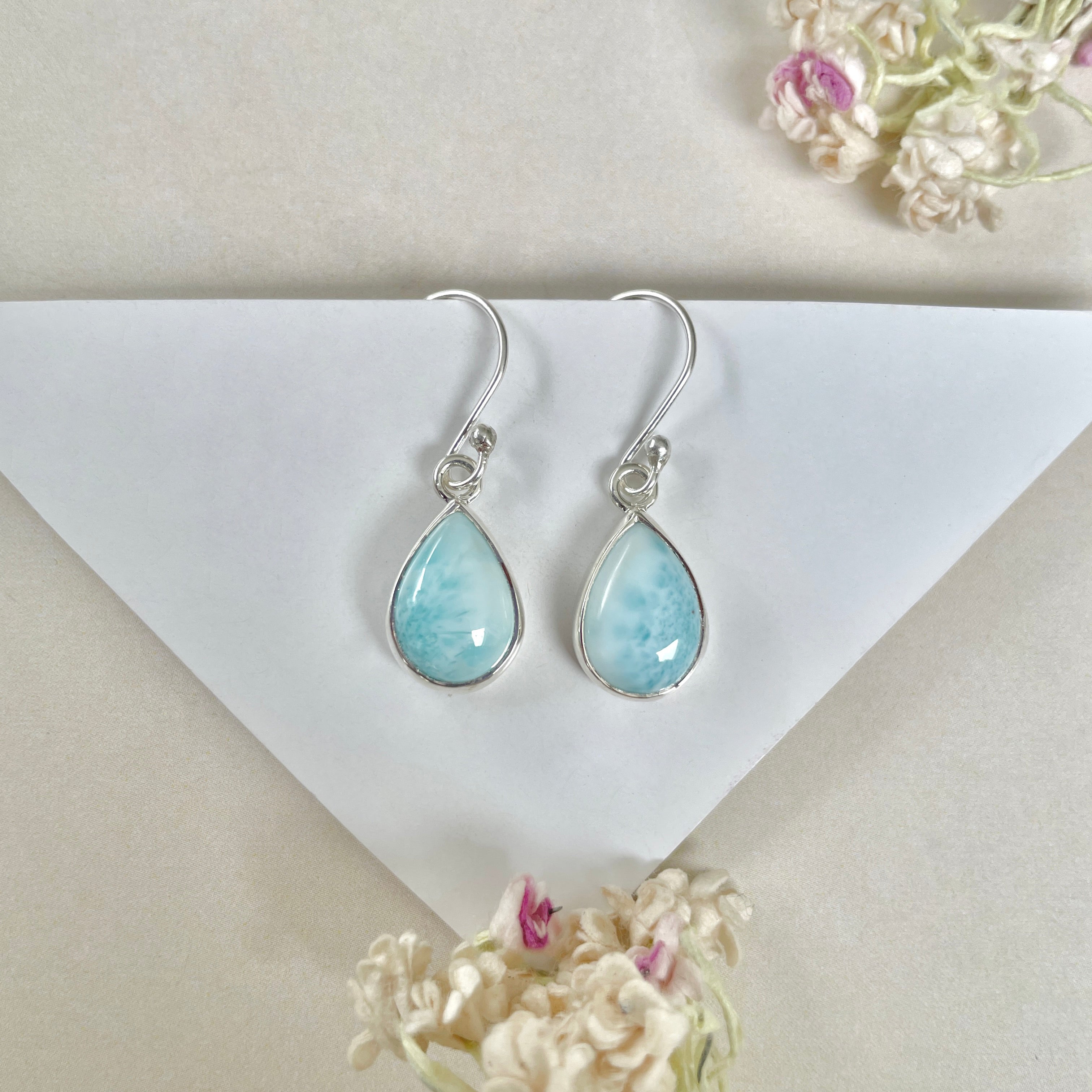 Larimar Earring-(LAR-E-1295.)