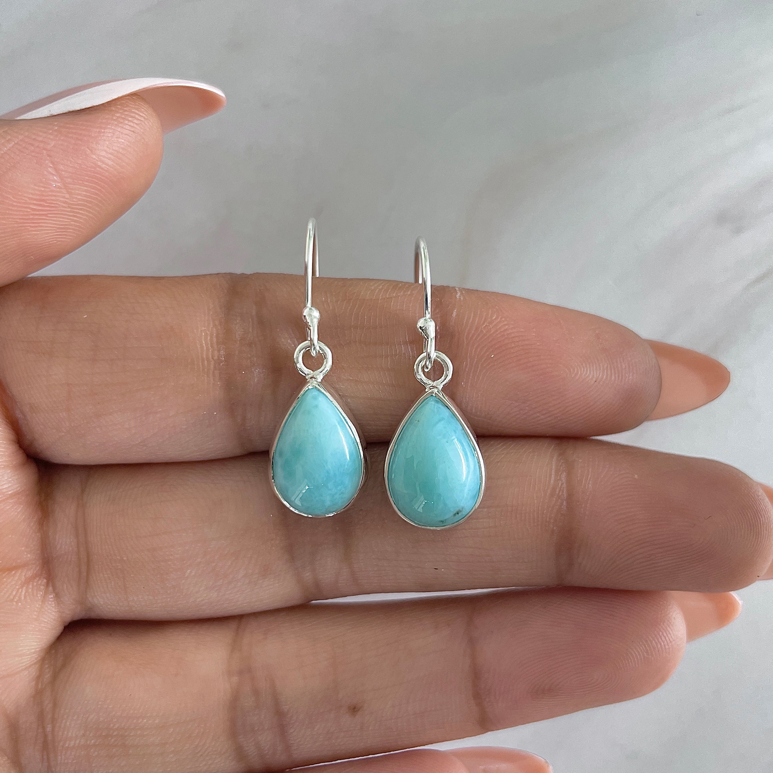 Larimar Earring-(LAR-E-1296.)