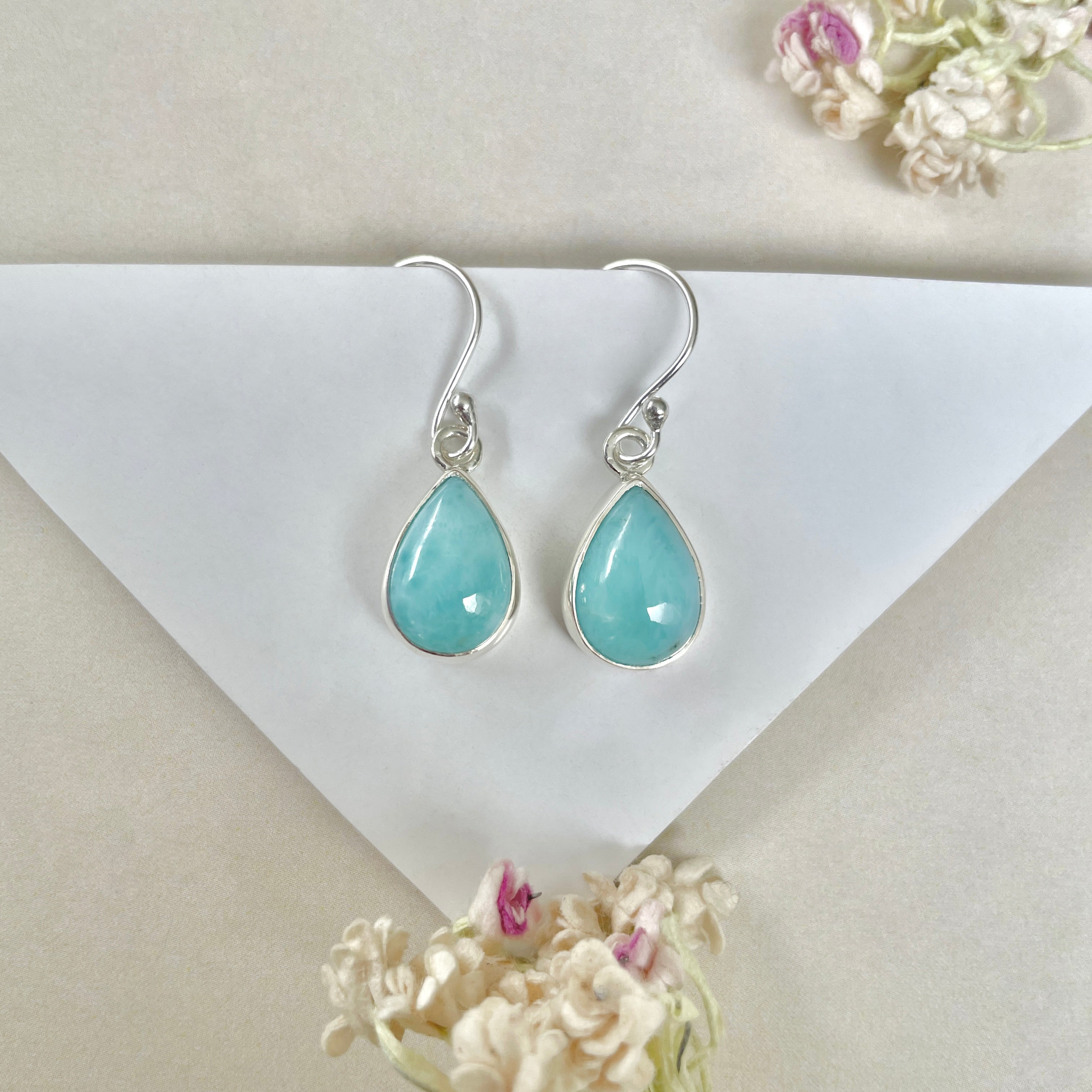Larimar Earring-(LAR-E-1296.)