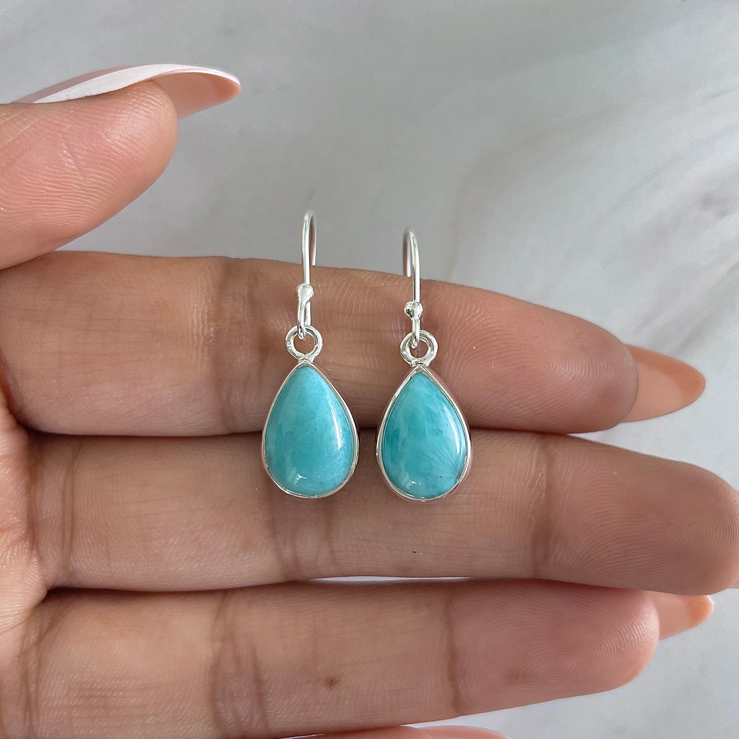 Larimar Earring-(LAR-E-1297.)