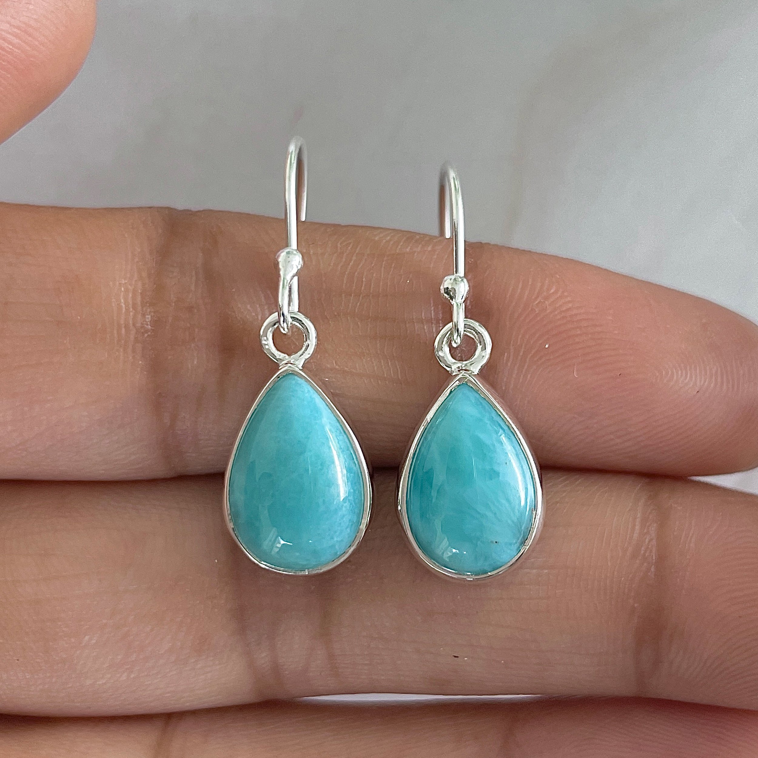 Larimar Earring-(LAR-E-1297.)