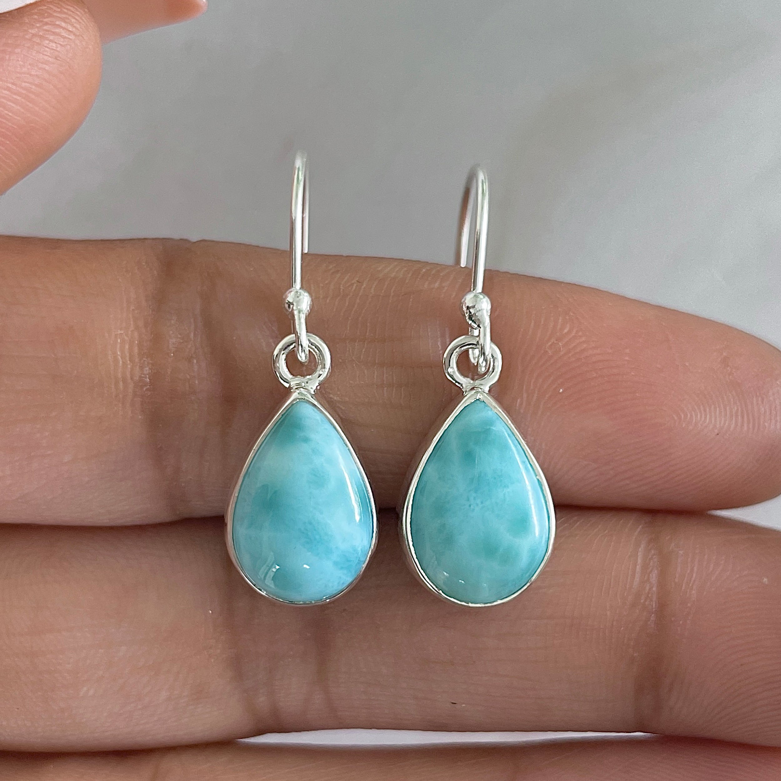 Larimar Earring-(LAR-E-1298.)