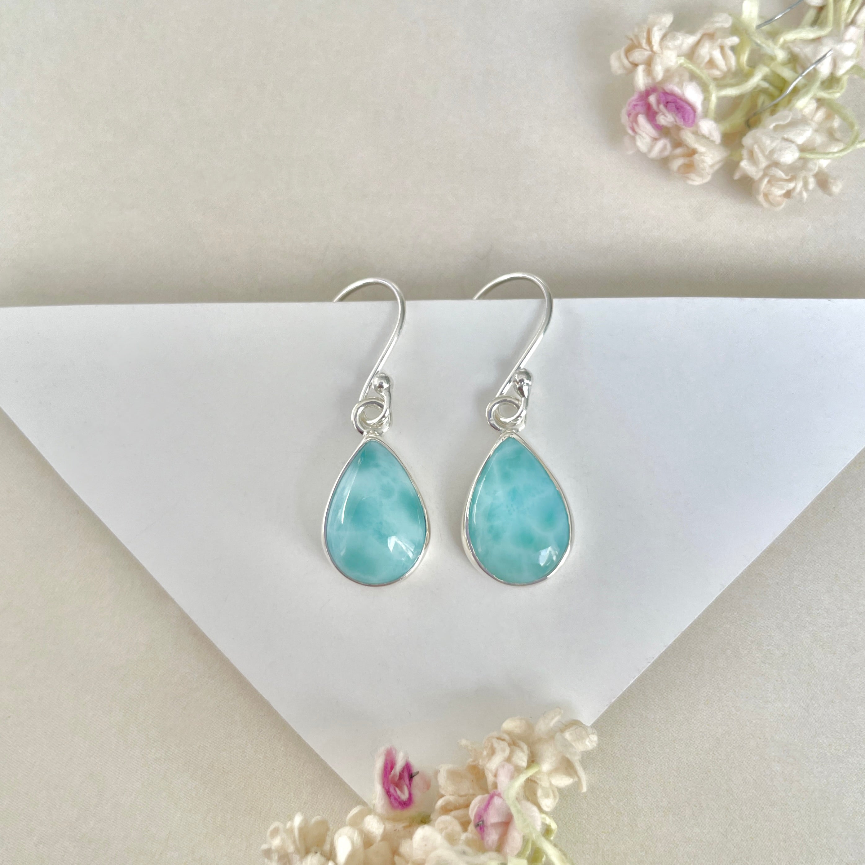 Larimar Earring-(LAR-E-1298.)