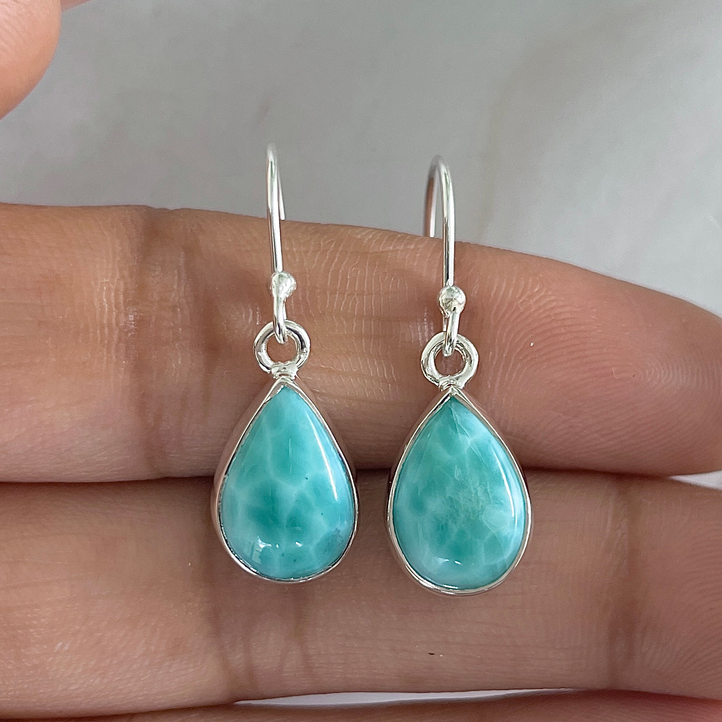 Larimar Earring-(LAR-E-1299.)