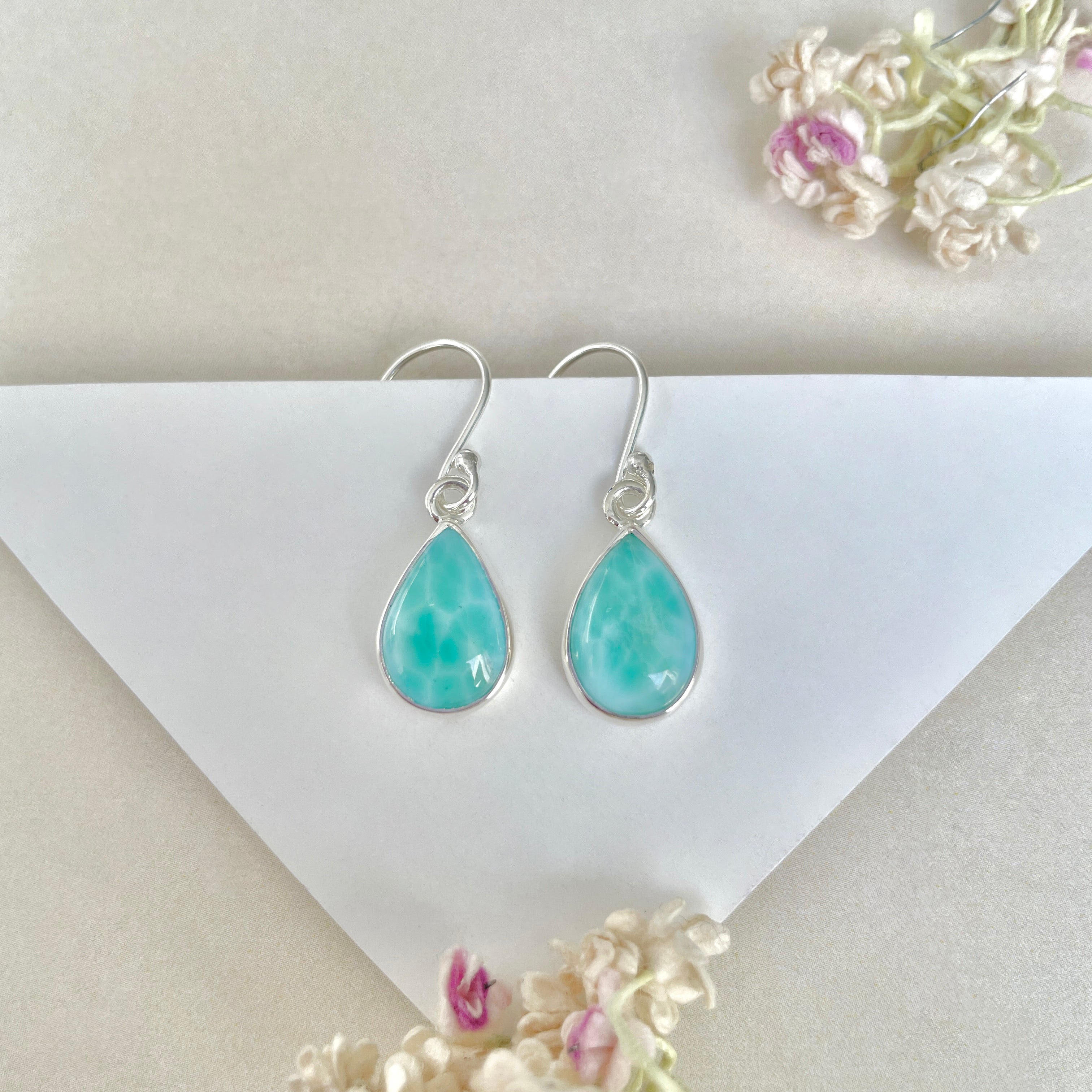 Larimar Earring-(LAR-E-1299.)