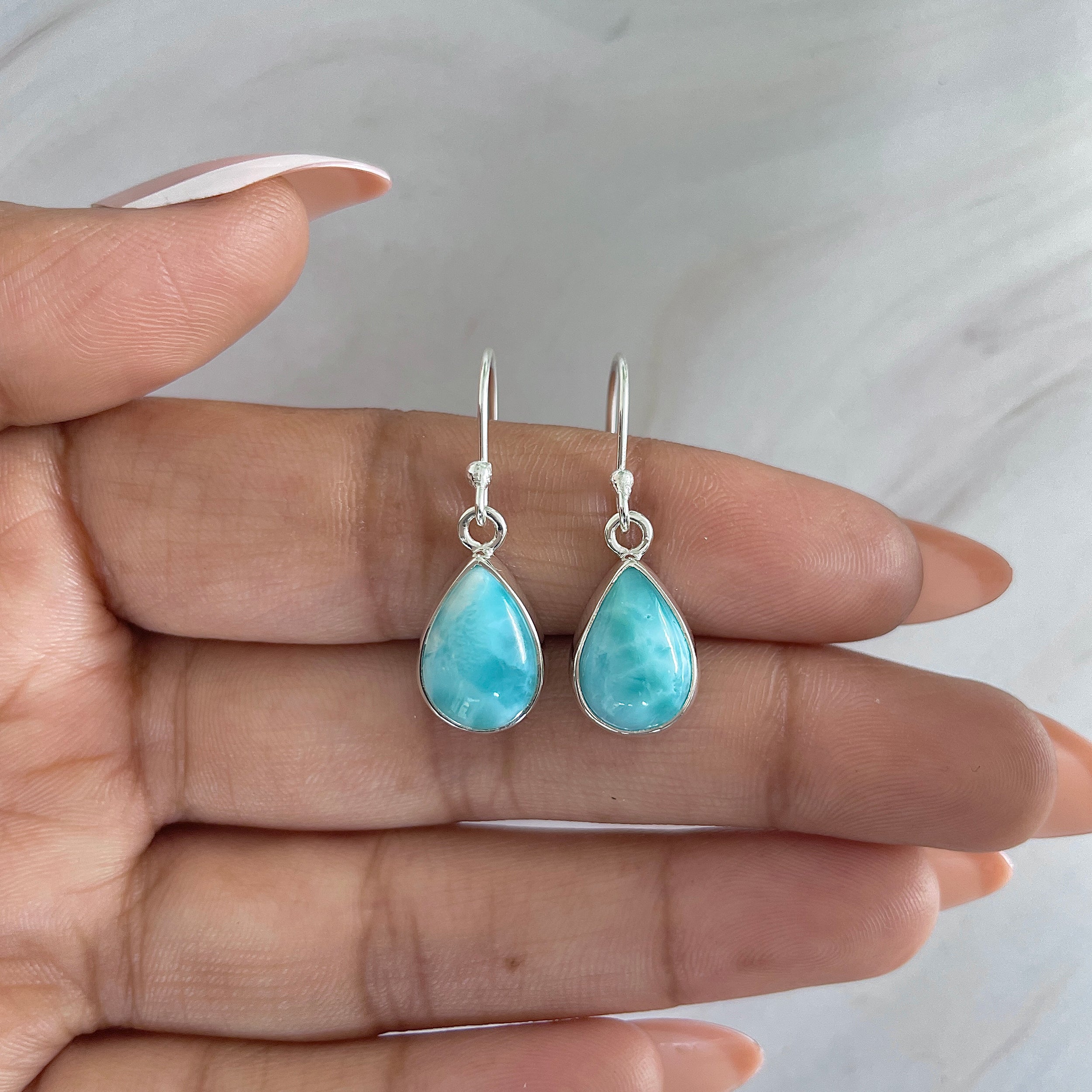 Larimar Earring-(LAR-E-1300.)