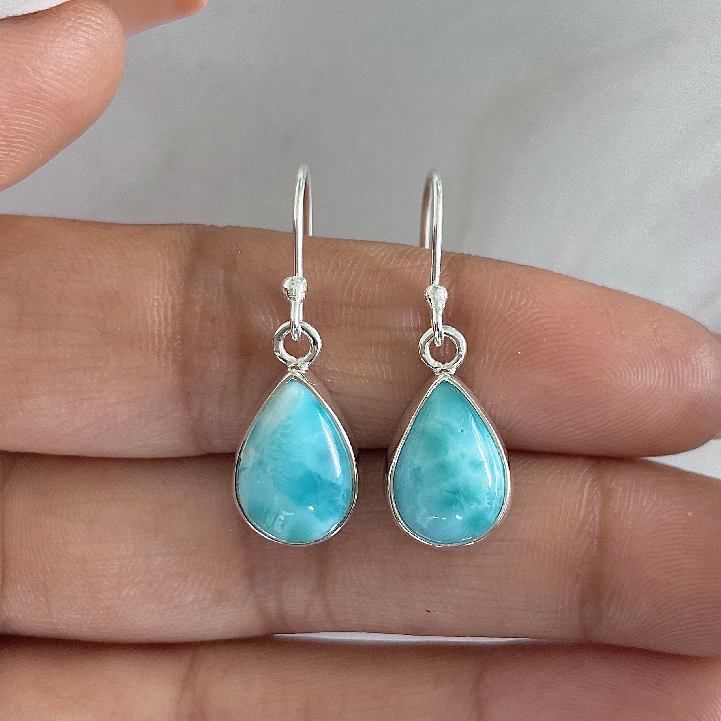 Larimar Earring-(LAR-E-1300.)