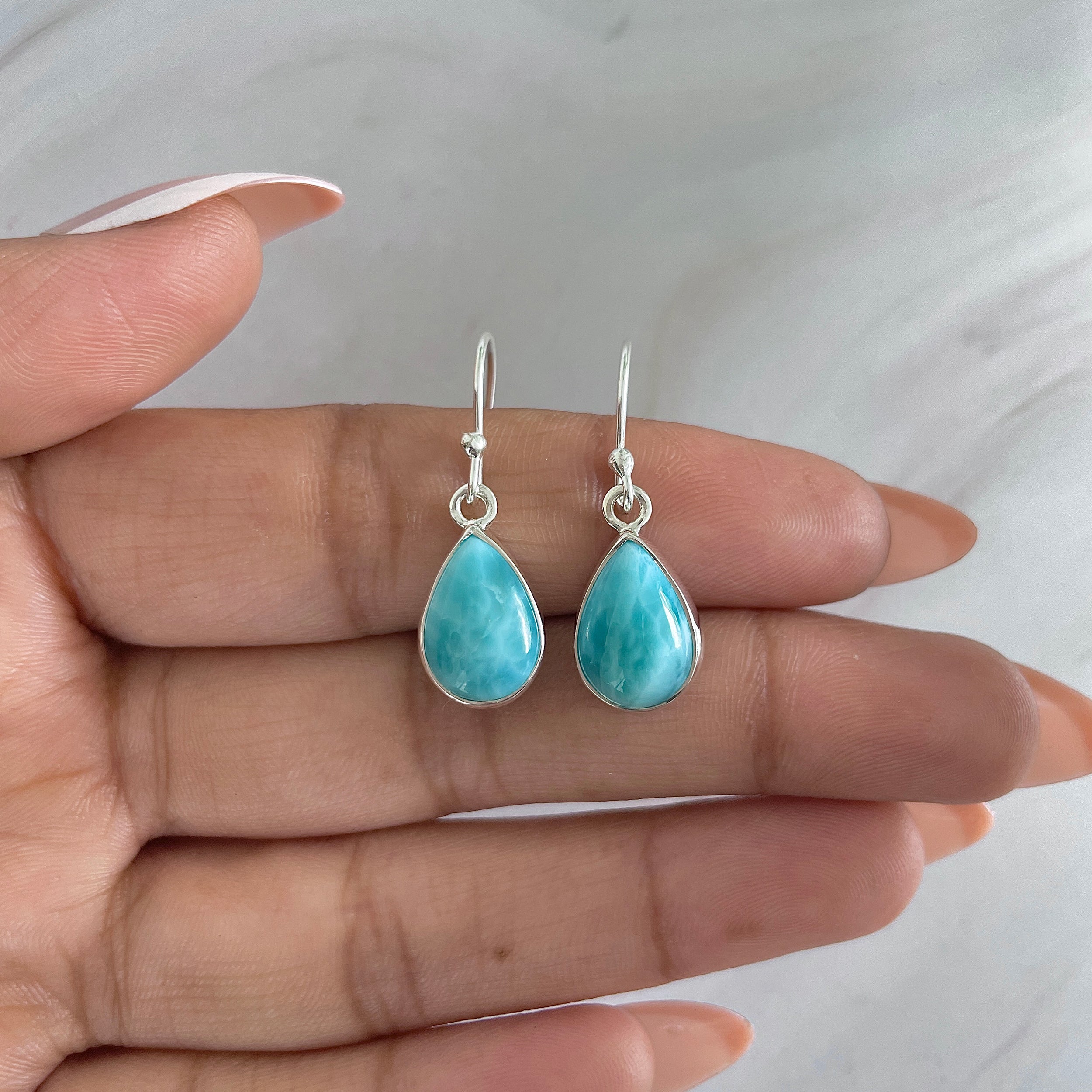 Larimar Earring-(LAR-E-1301.)