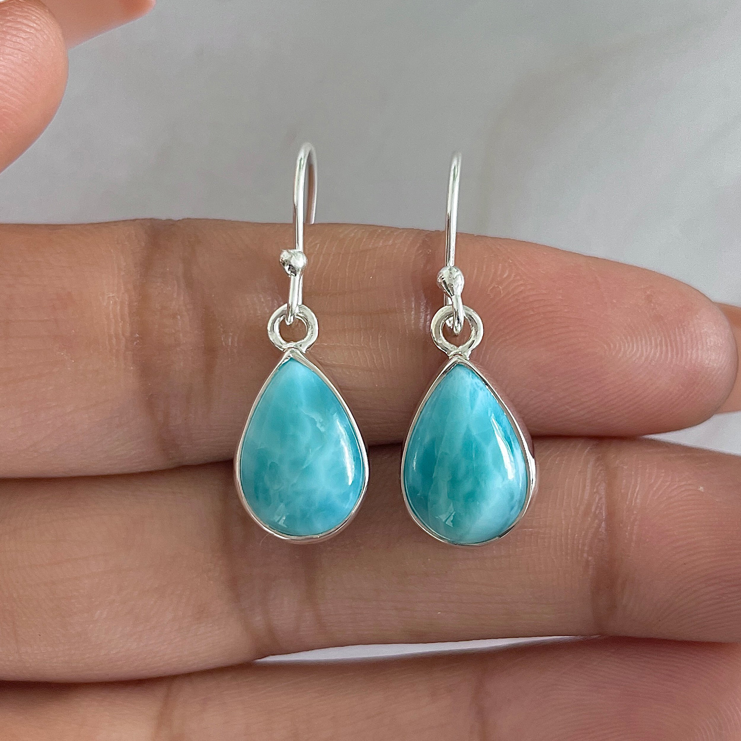 Larimar Earring-(LAR-E-1301.)
