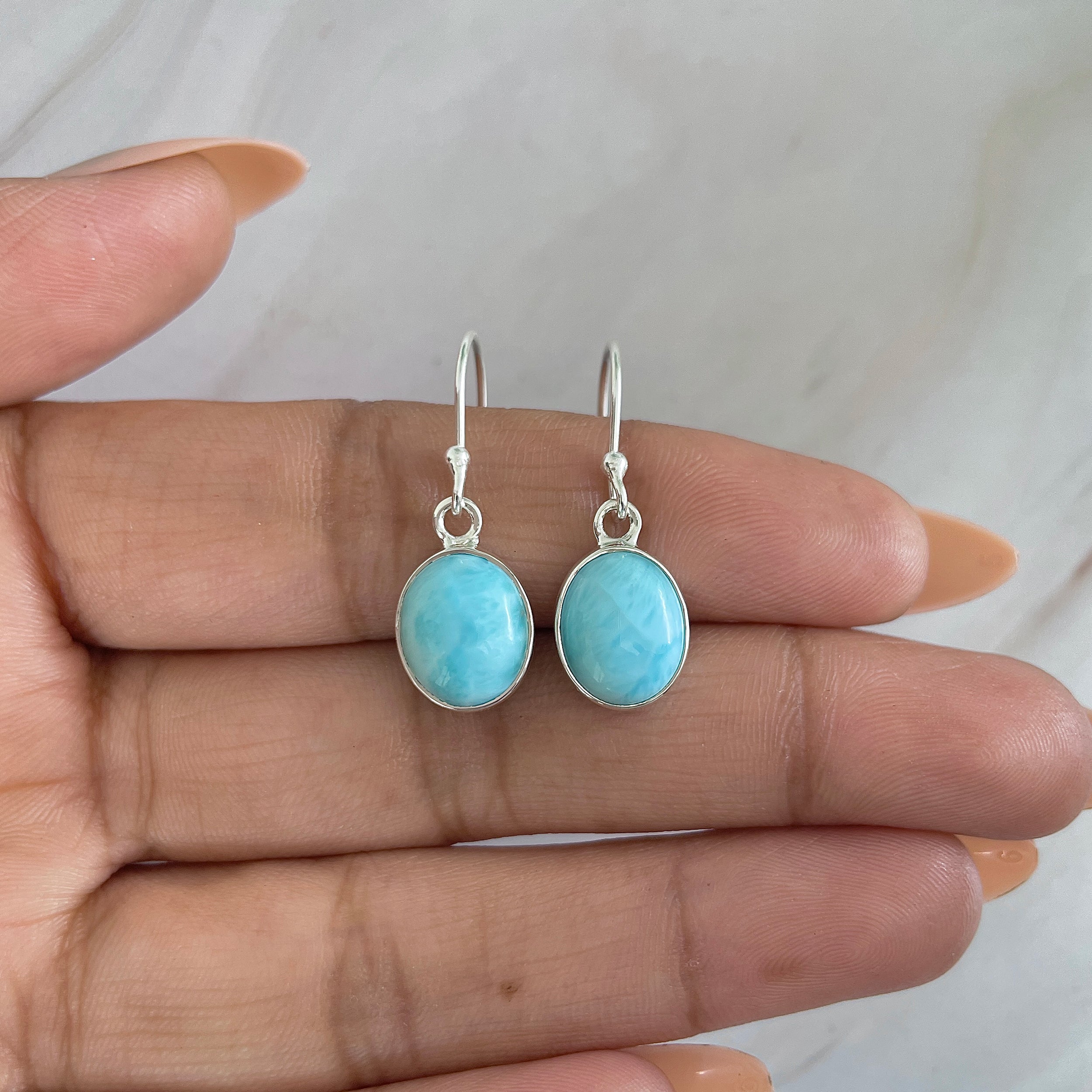 Larimar Earring-(LAR-E-1302.)
