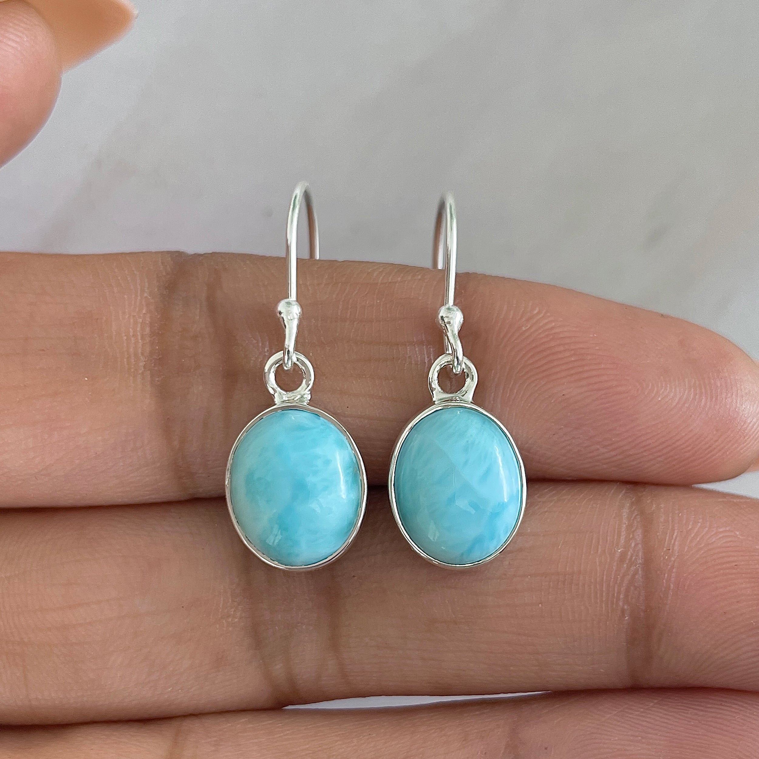 Larimar Earring-(LAR-E-1302.)