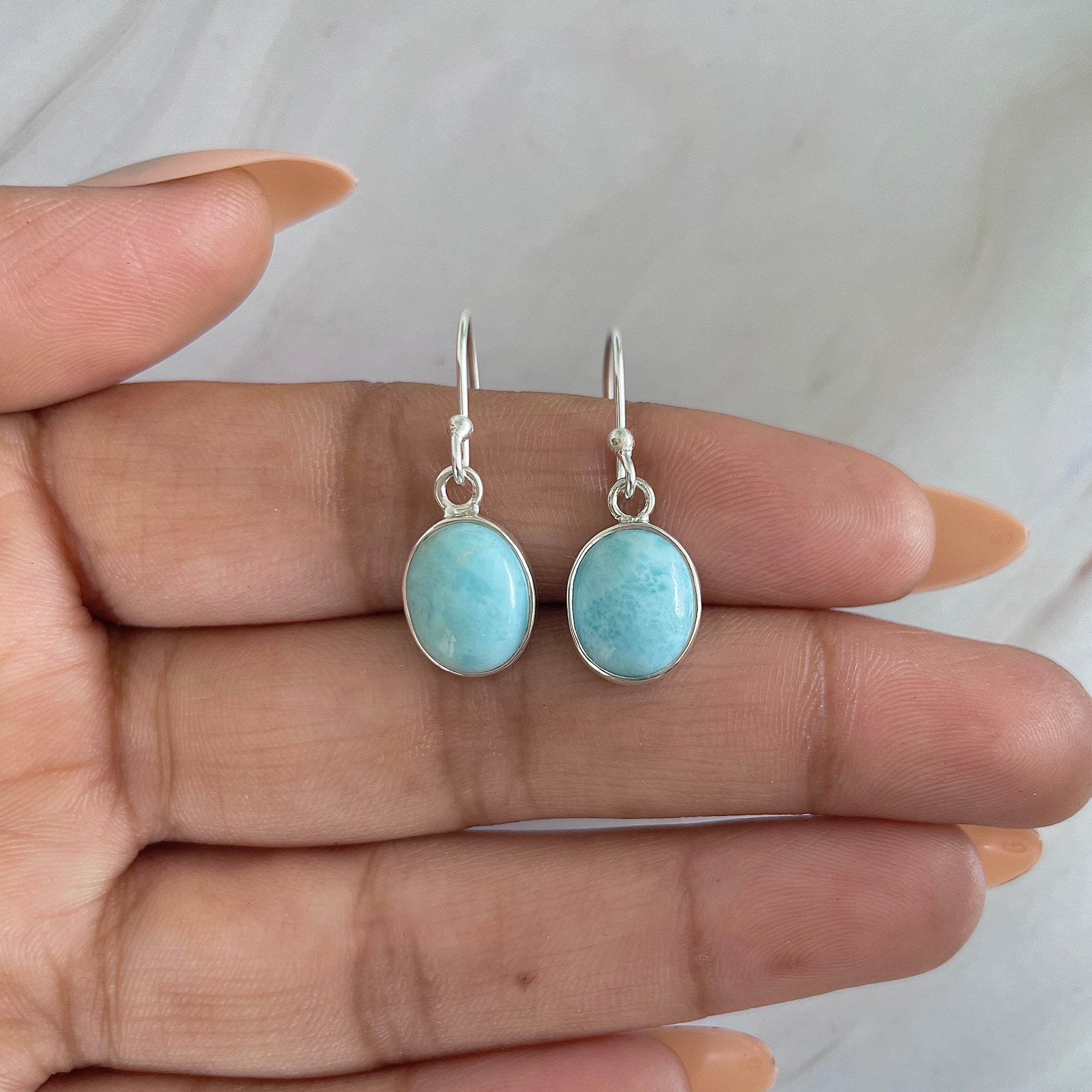Larimar Earring-(LAR-E-1303.)