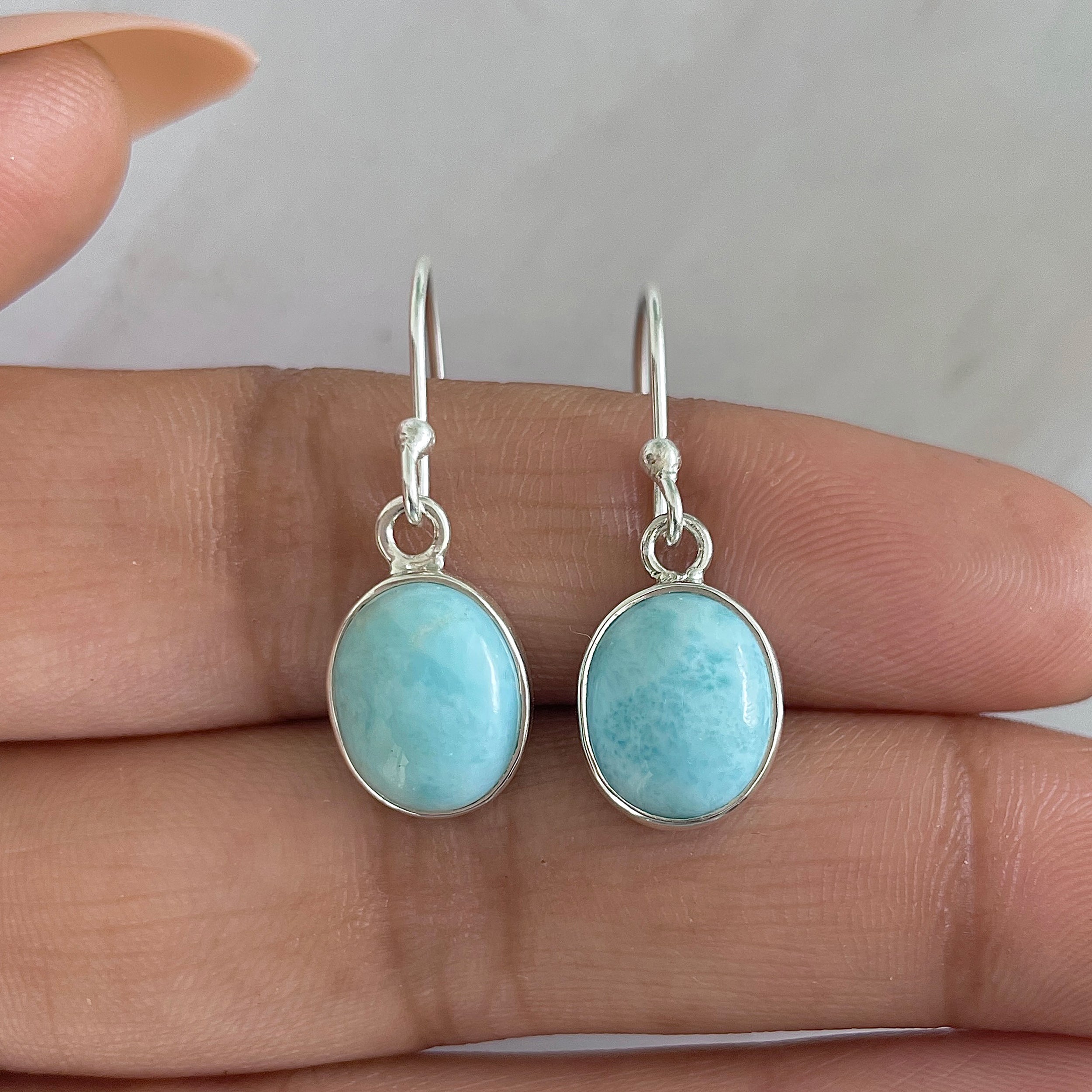 Larimar Earring-(LAR-E-1303.)