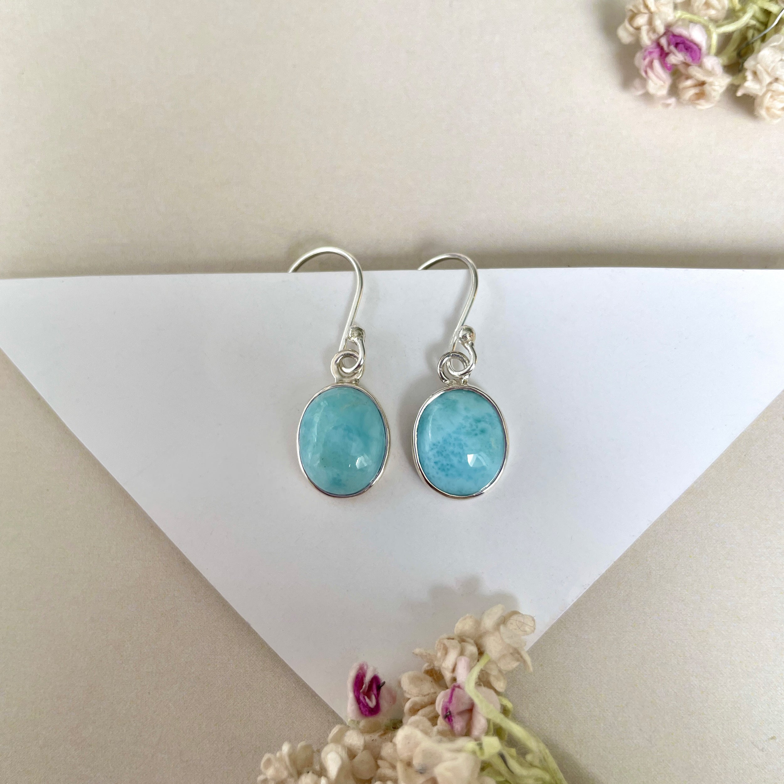 Larimar Earring-(LAR-E-1303.)