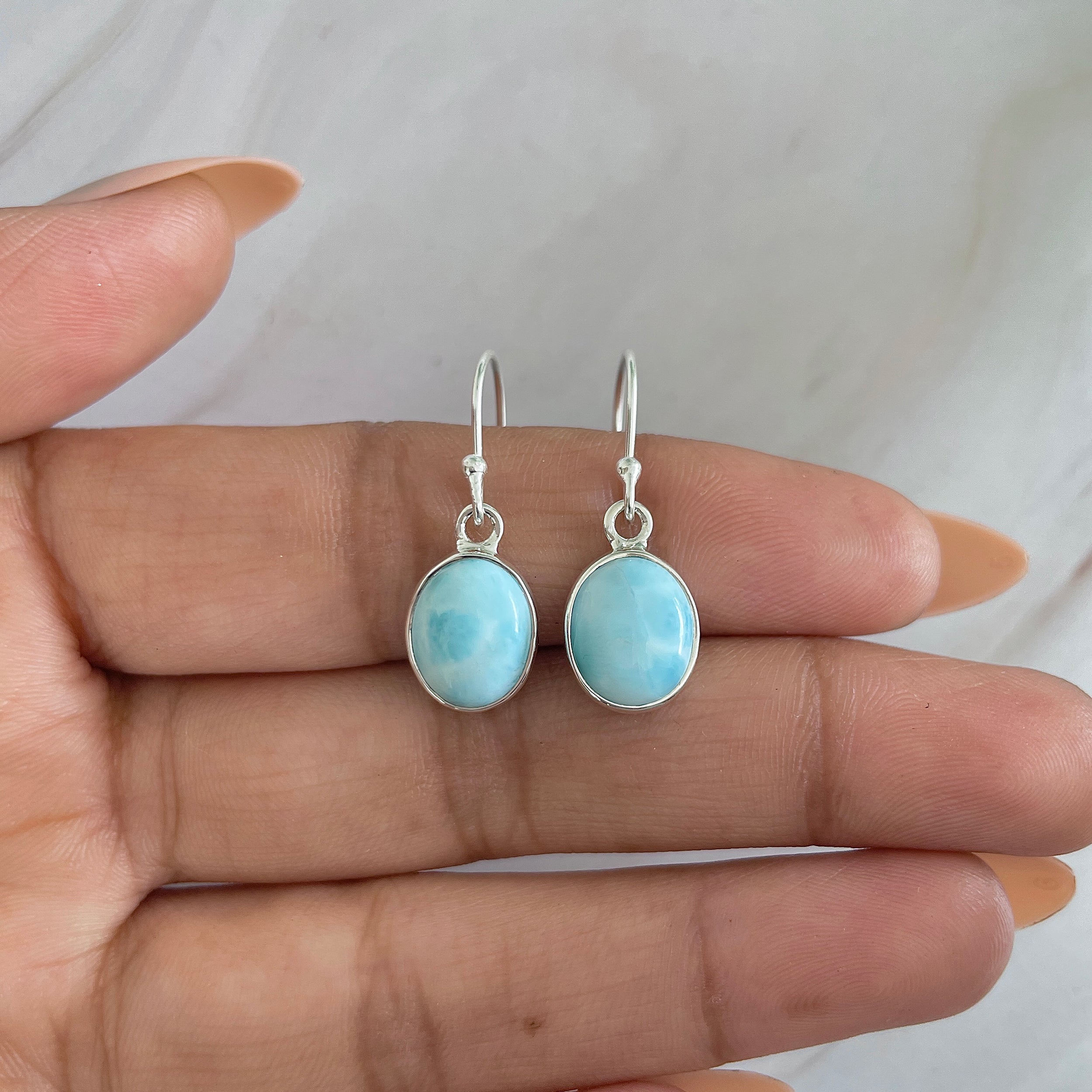 Larimar Earring-(LAR-E-1304.)
