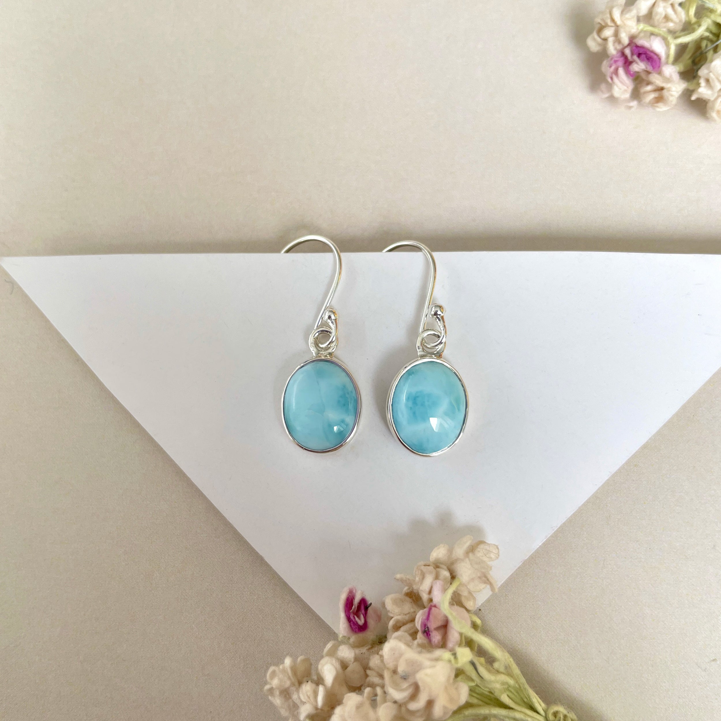 Larimar Earring-(LAR-E-1304.)