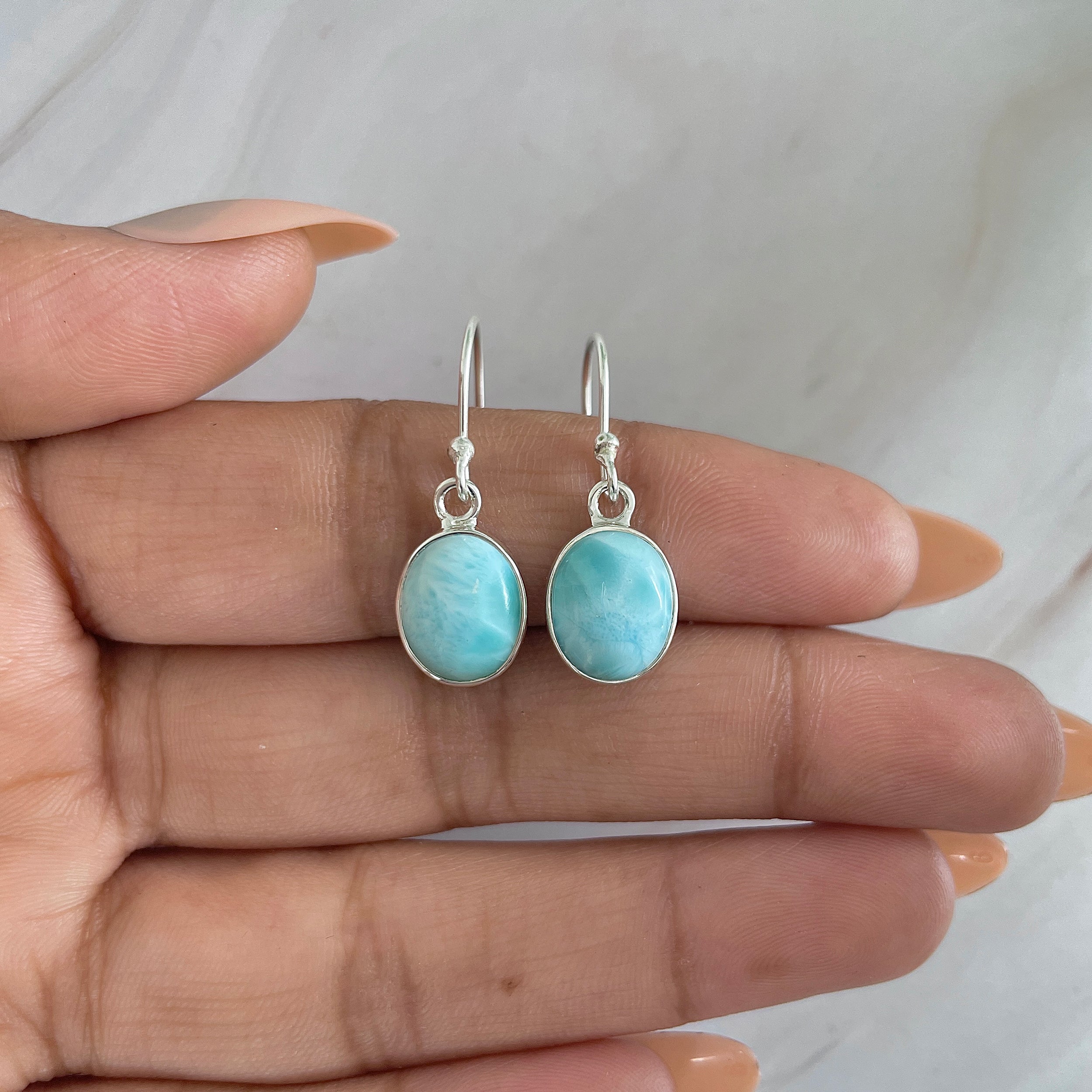 Larimar Earring-(LAR-E-1306.)