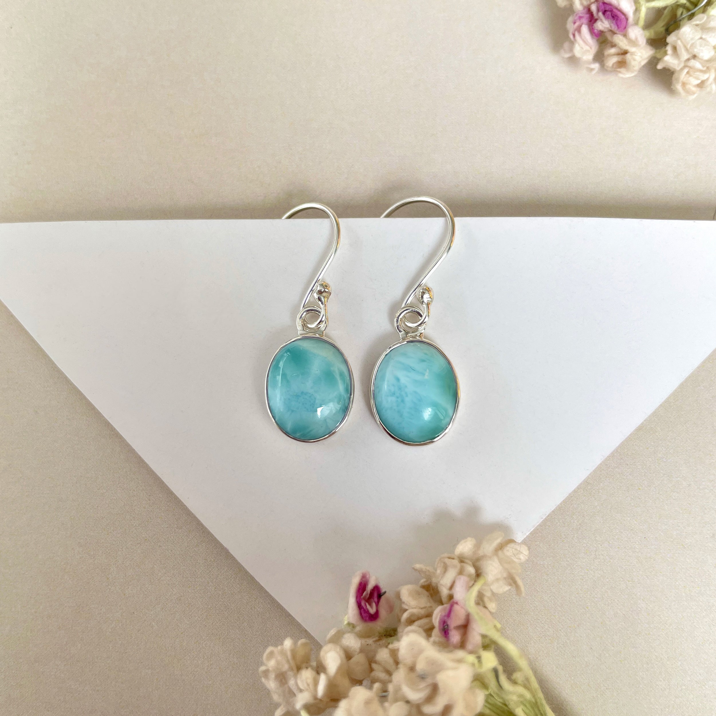 Larimar Earring-(LAR-E-1306.)