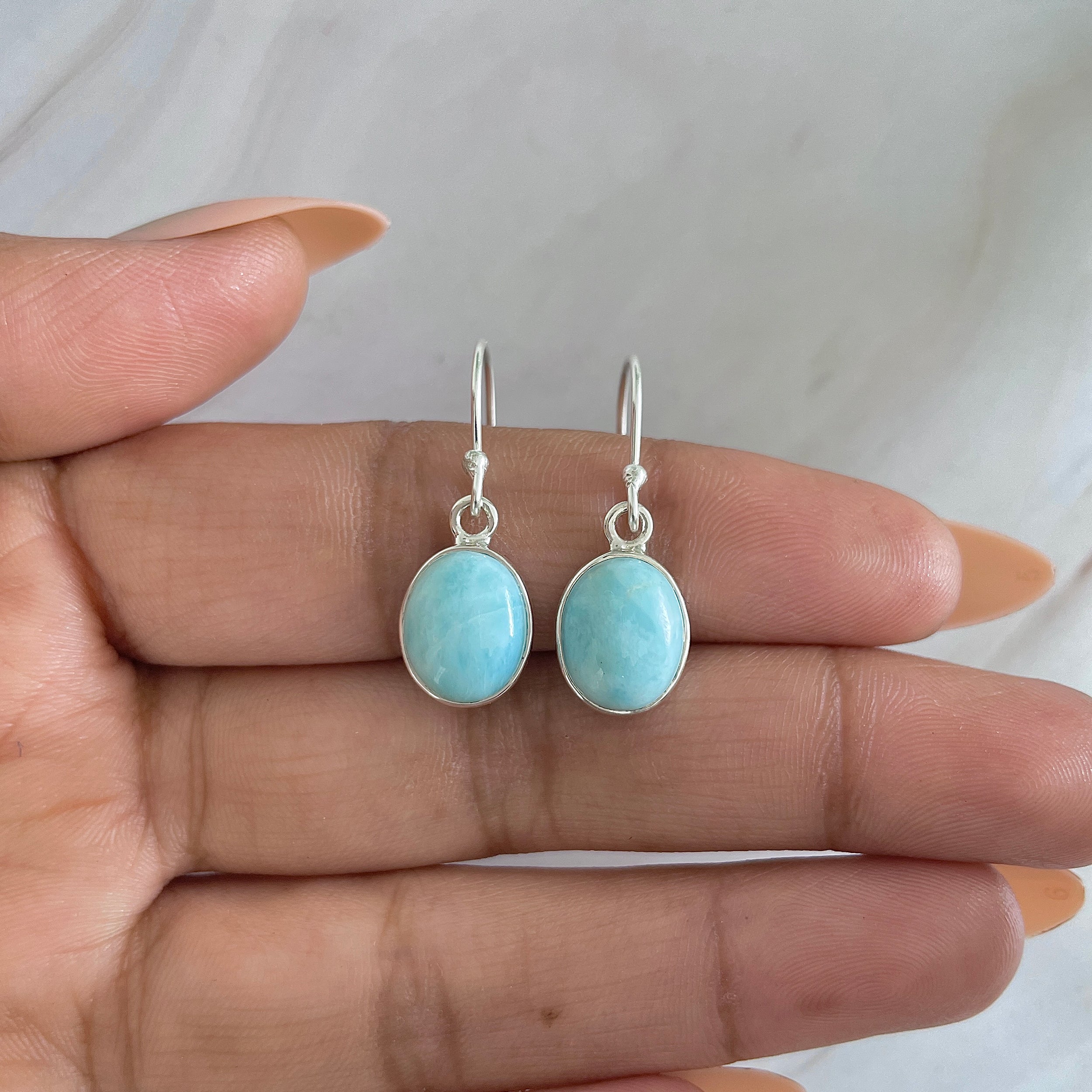 Larimar Earring-(LAR-E-1307.)