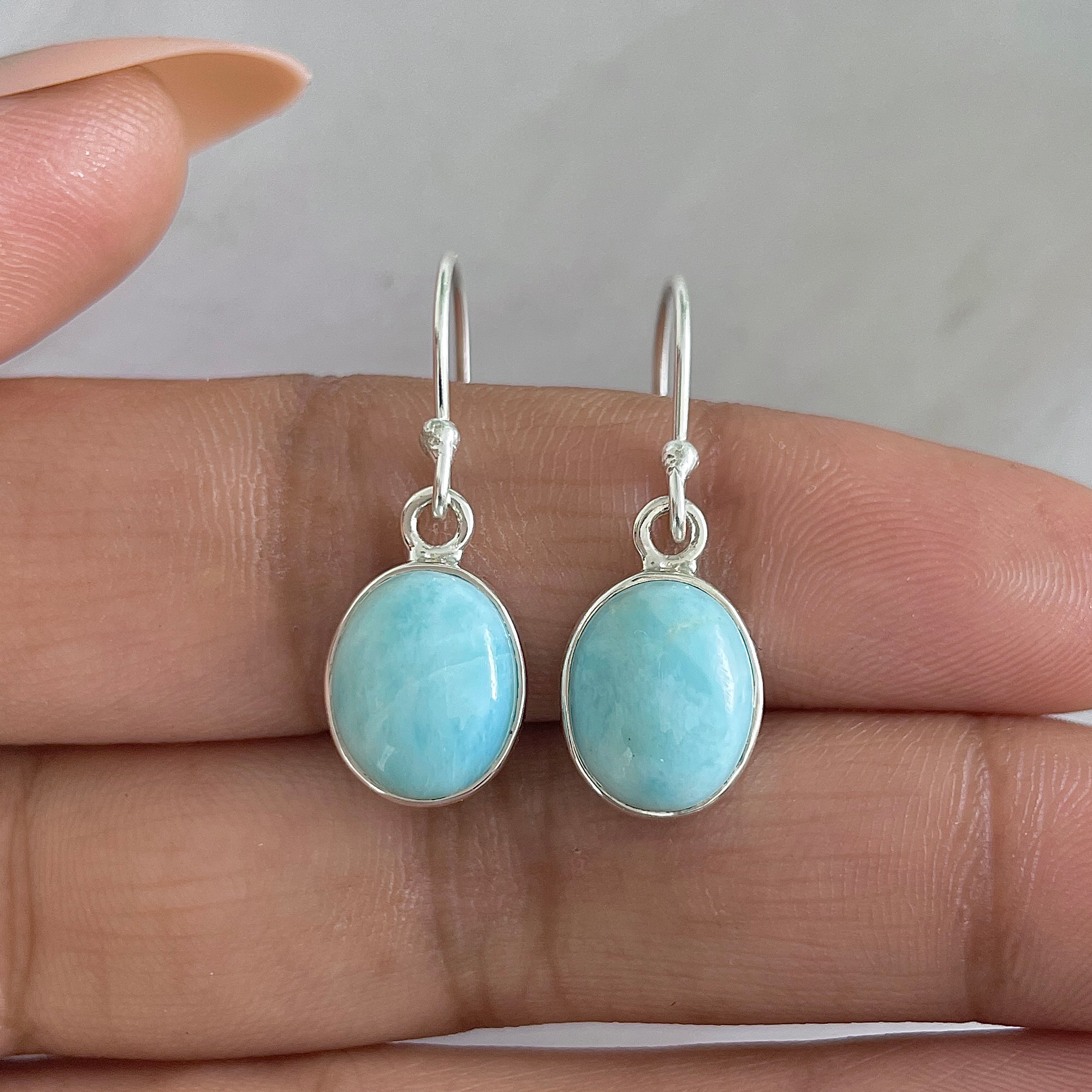 Larimar Earring-(LAR-E-1307.)