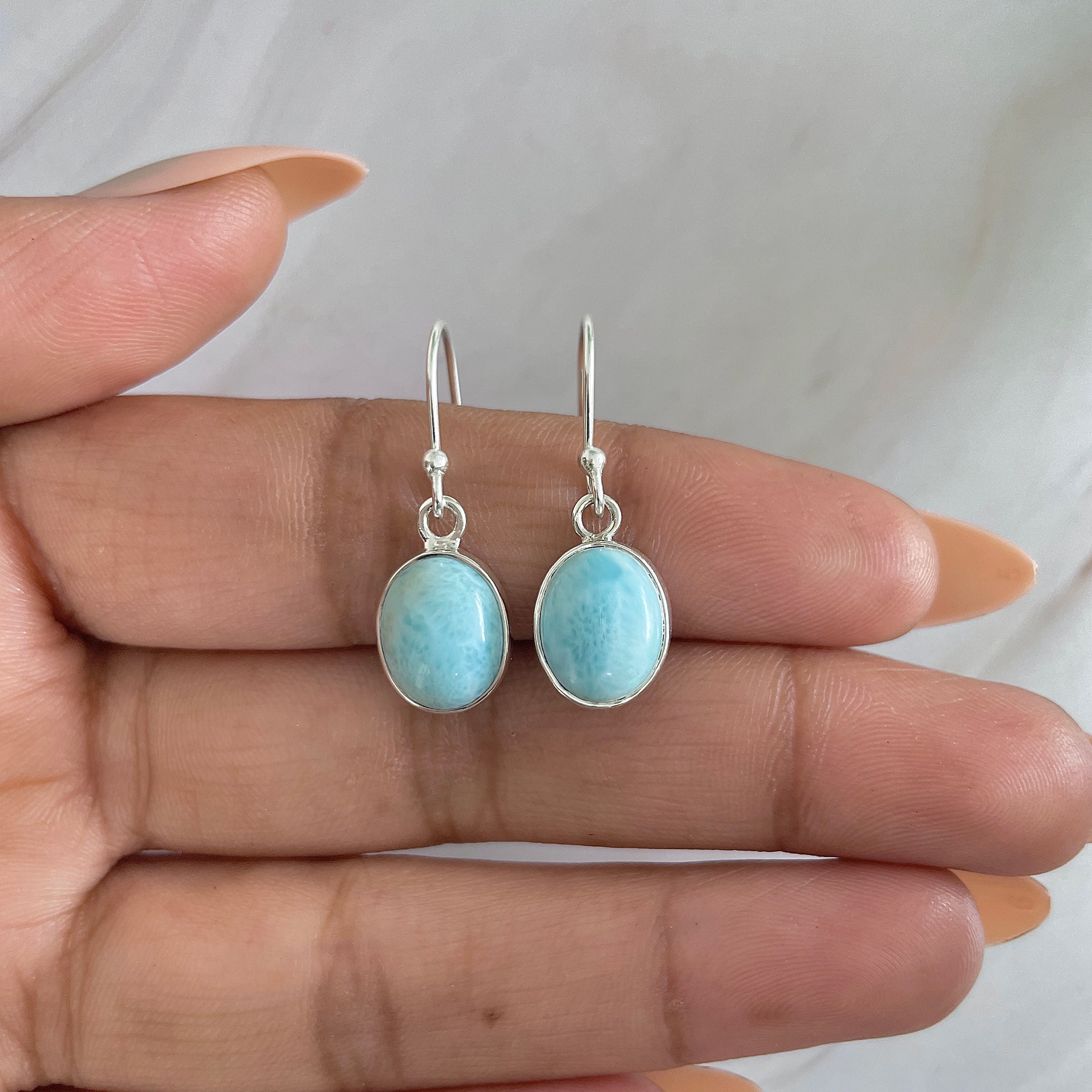Larimar Earring-(LAR-E-1308.)