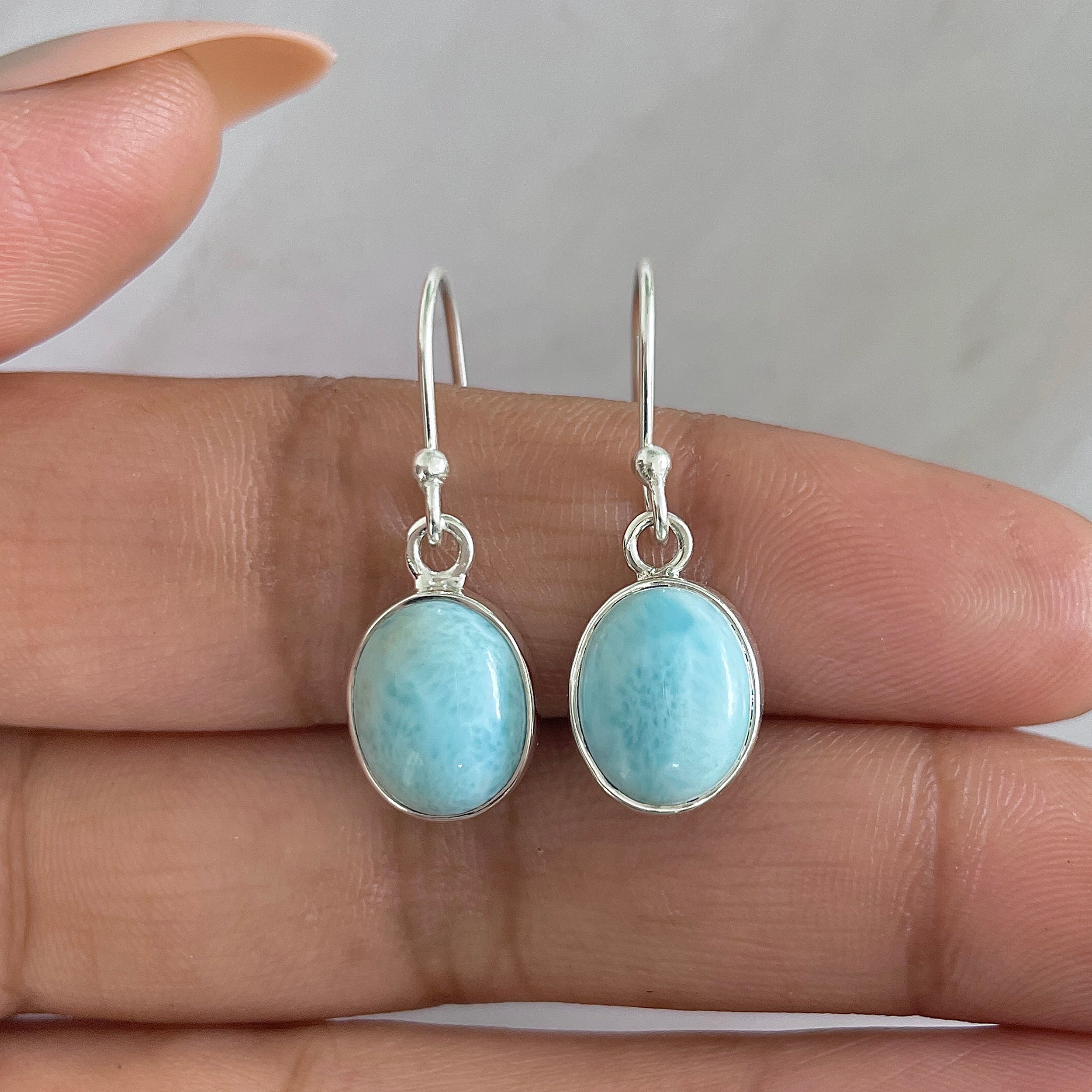 Larimar Earring-(LAR-E-1308.)