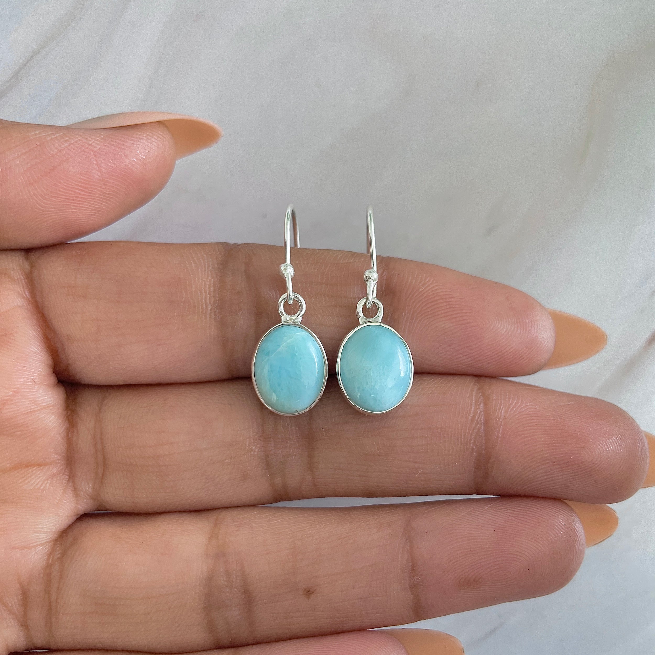 Larimar Earring-(LAR-E-1309.)