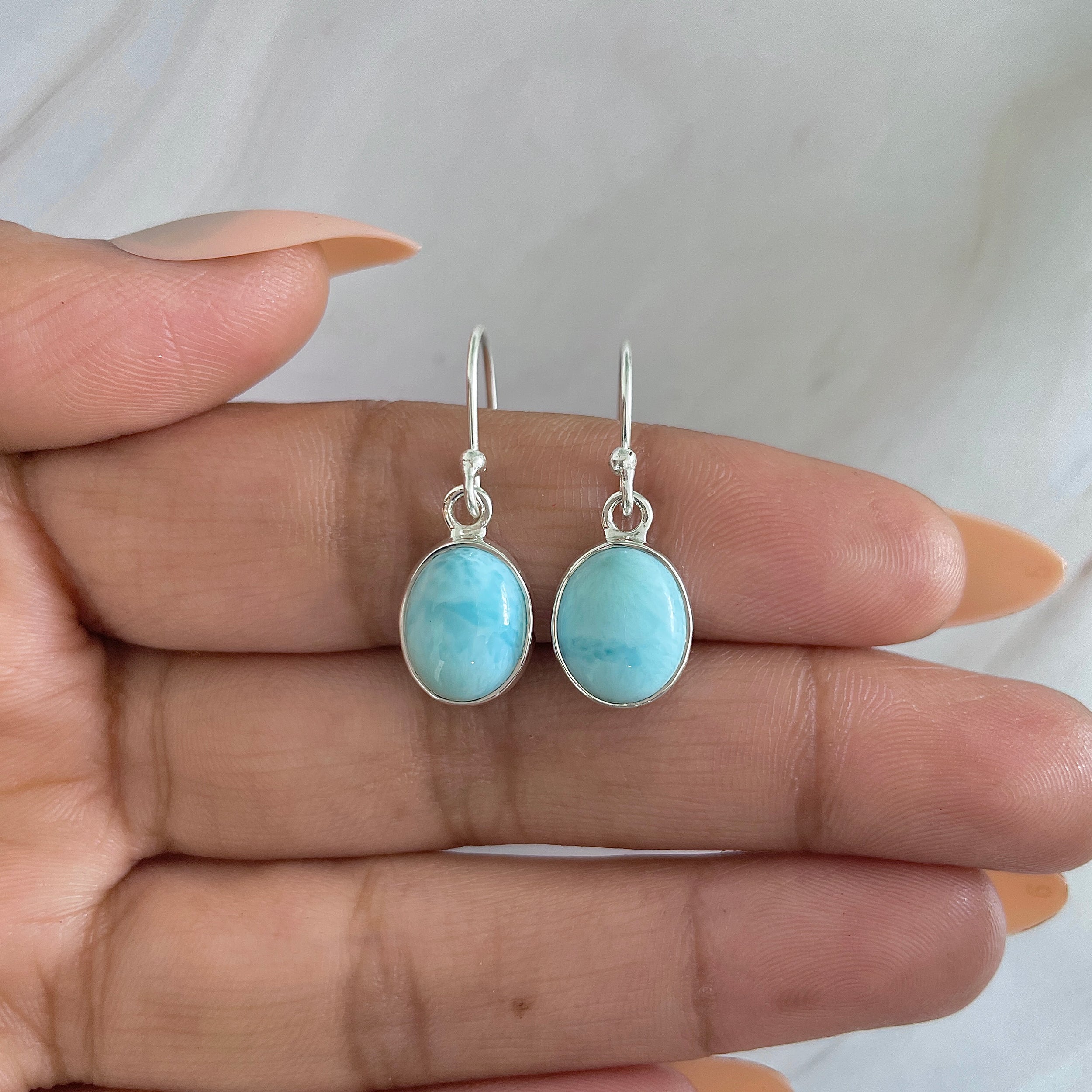 Larimar Earring-(LAR-E-1310.)