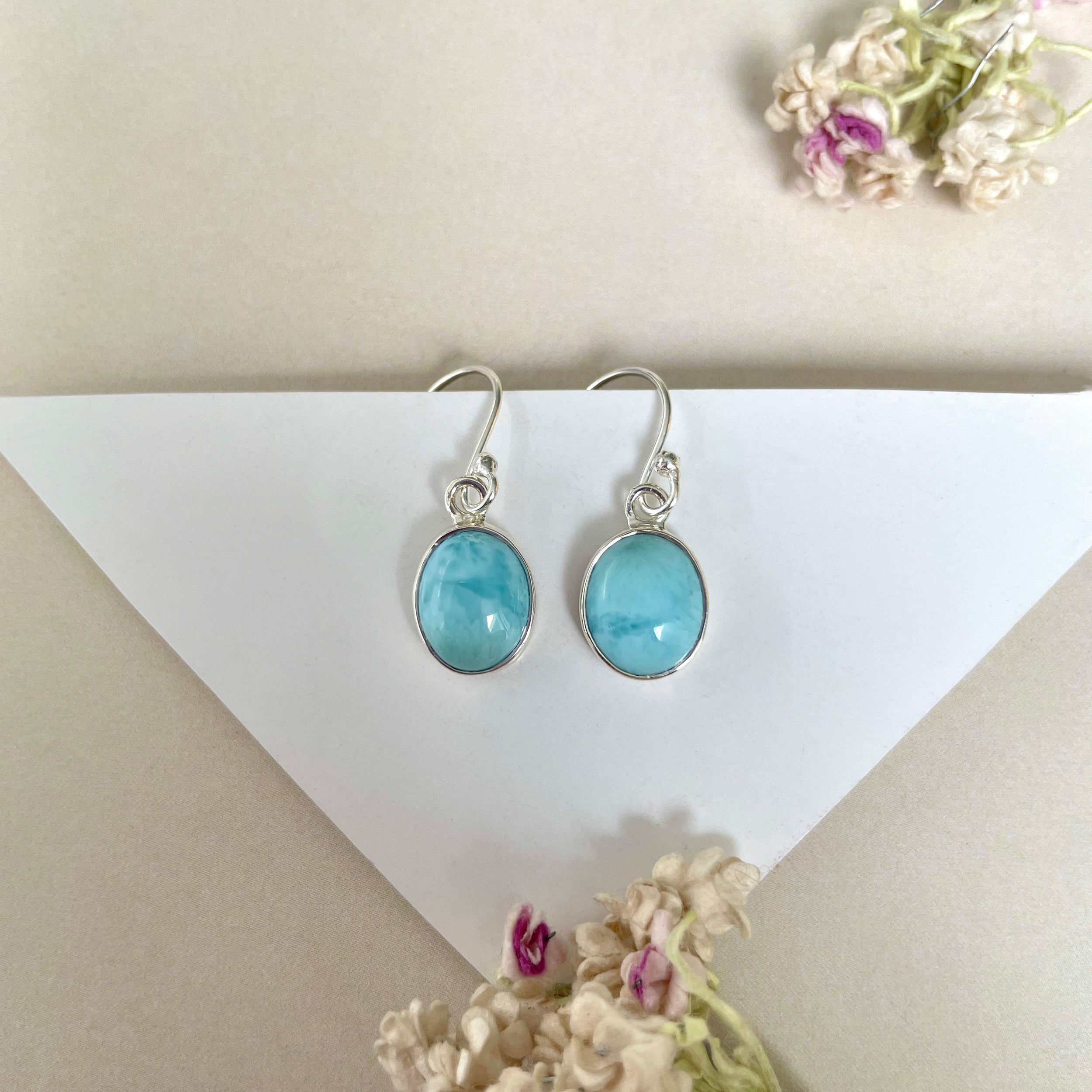 Larimar Earring-(LAR-E-1310.)