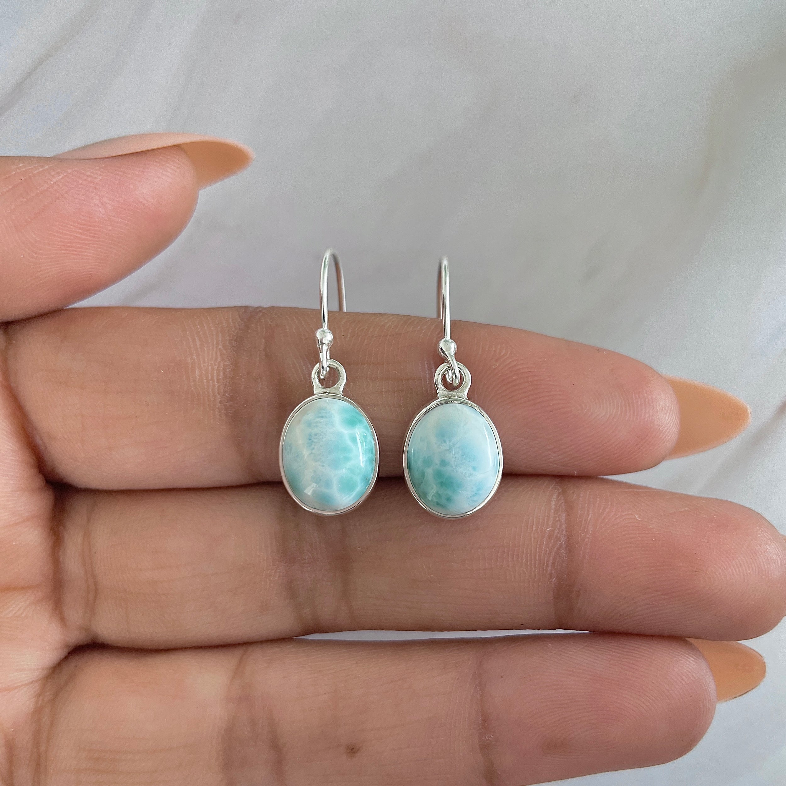Larimar Earring-(LAR-E-1312.)
