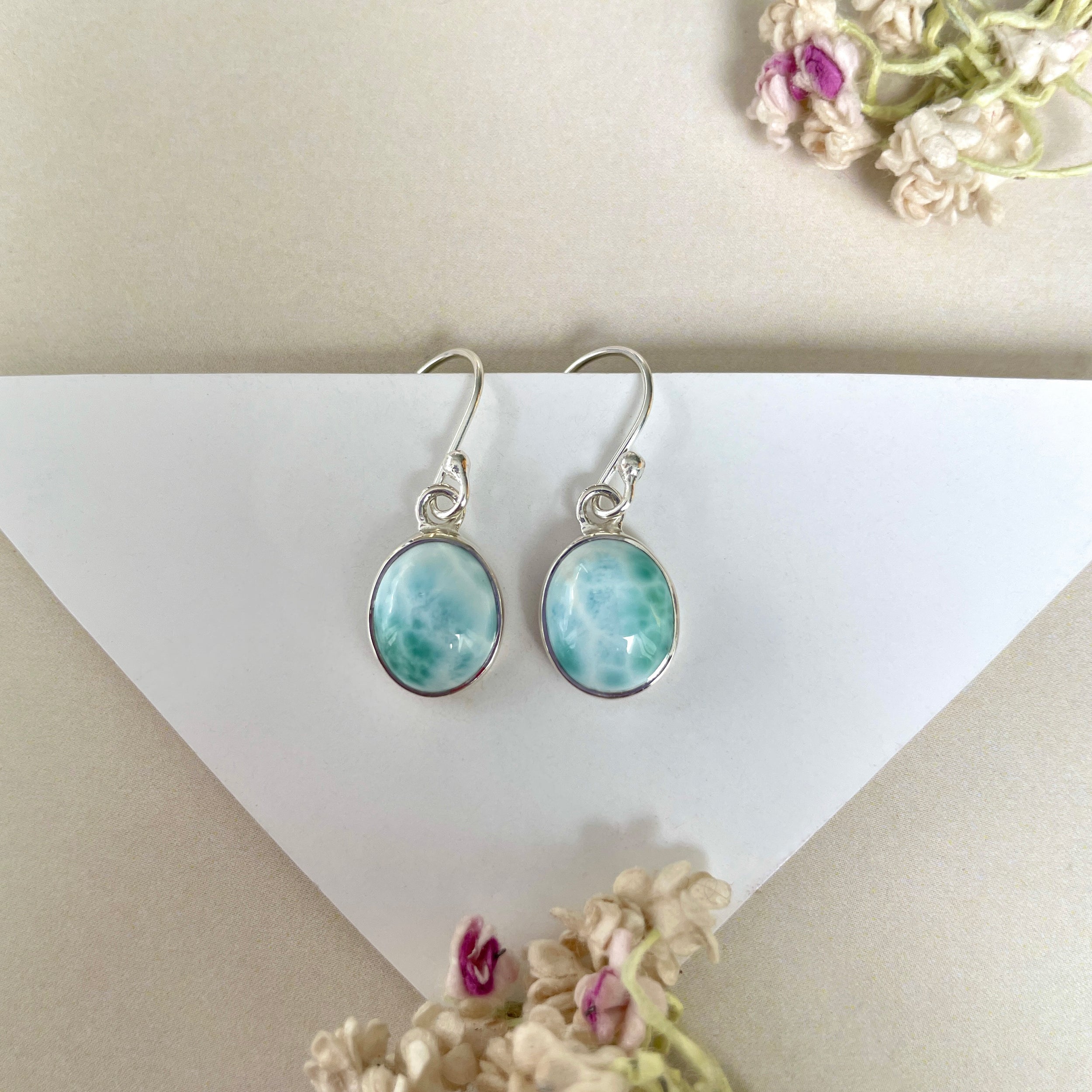Larimar Earring-(LAR-E-1312.)