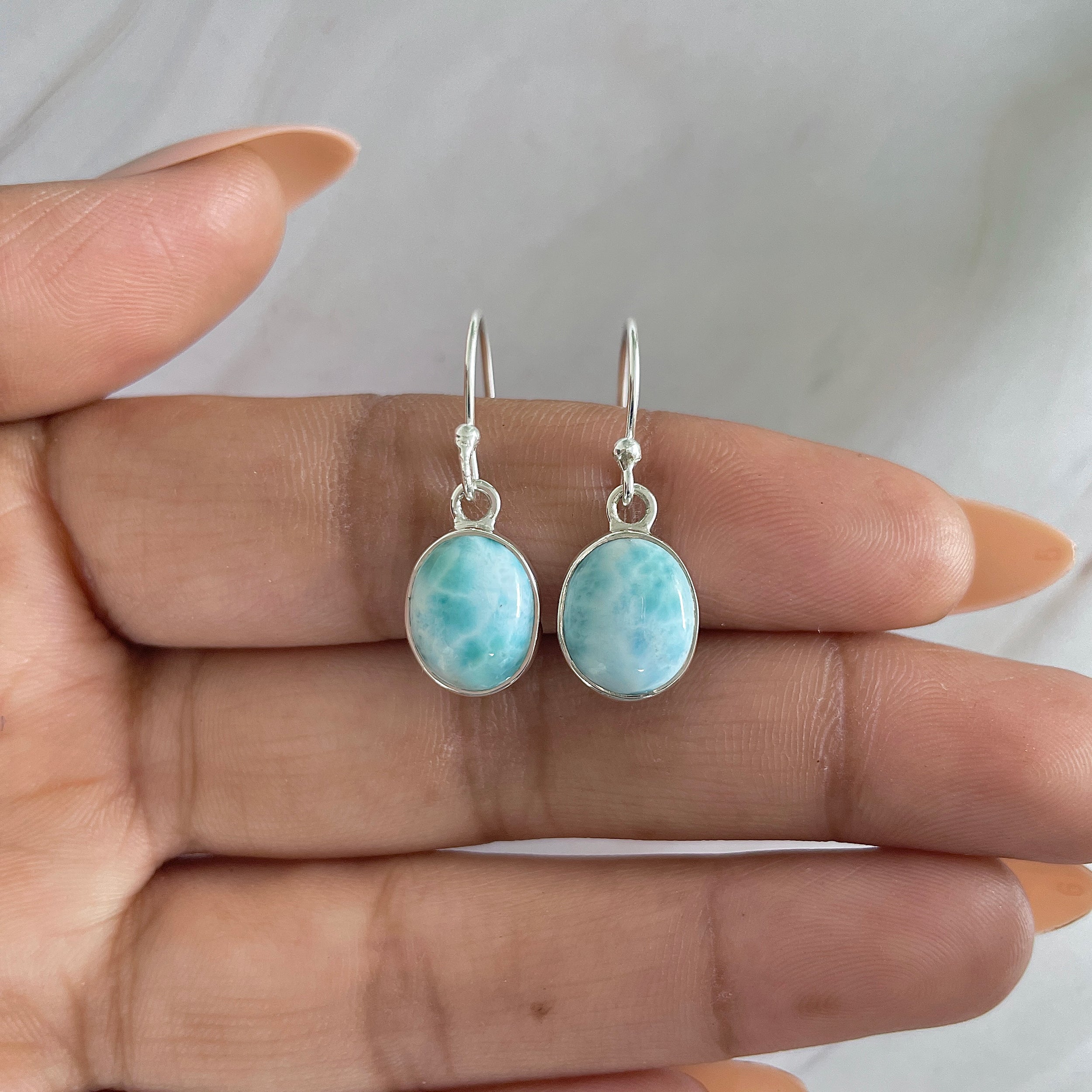 Larimar Earring-(LAR-E-1313.)
