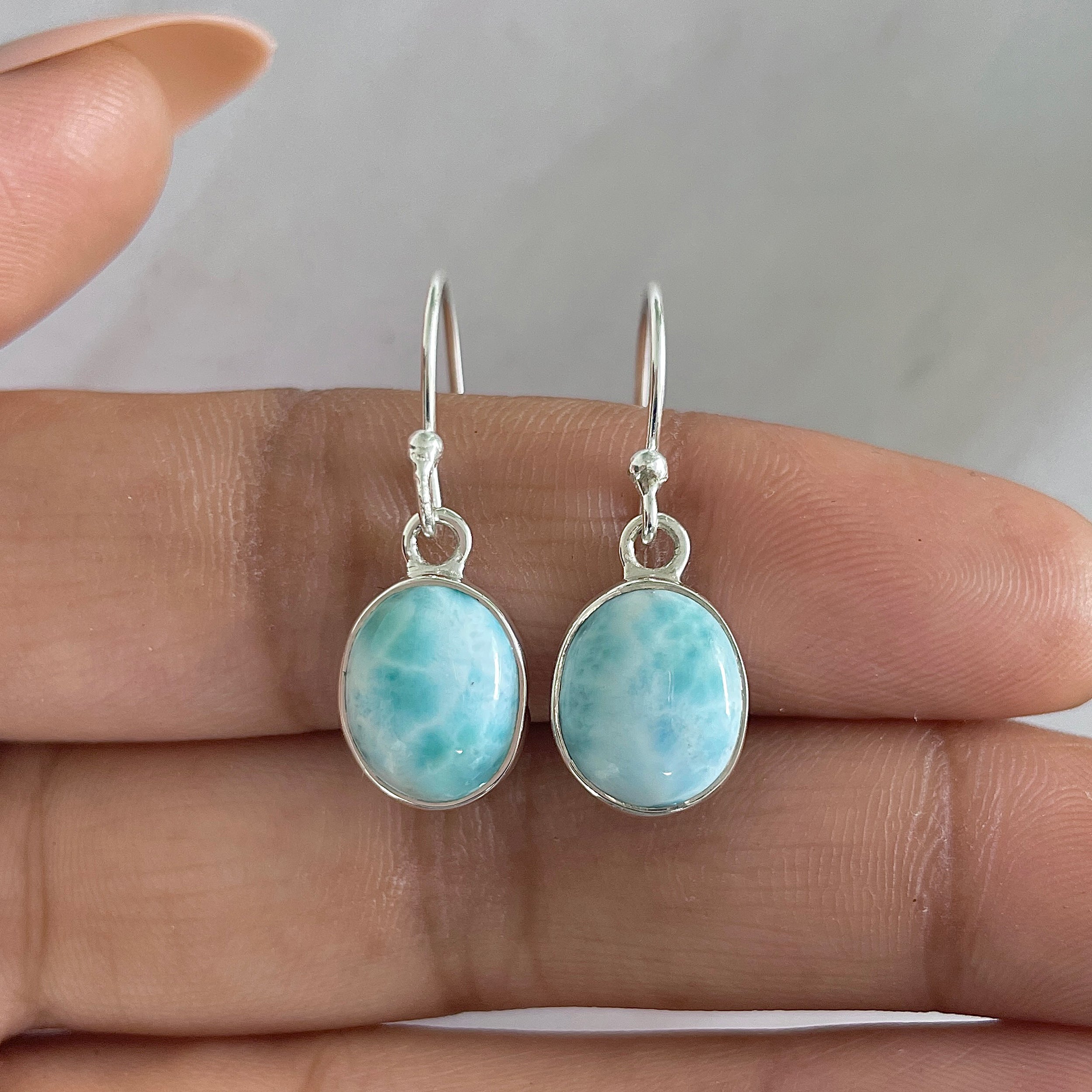Larimar Earring-(LAR-E-1313.)
