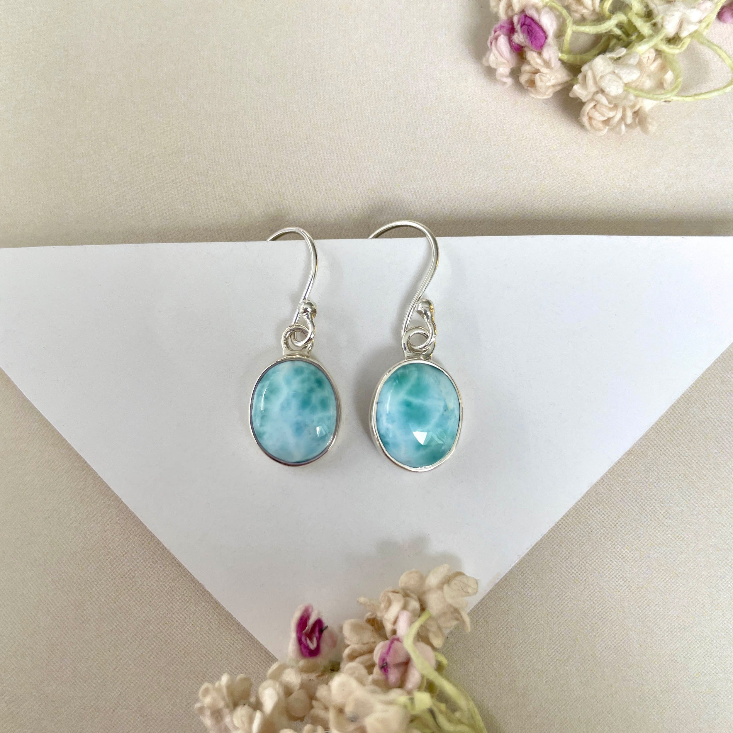 Larimar Earring-(LAR-E-1313.)