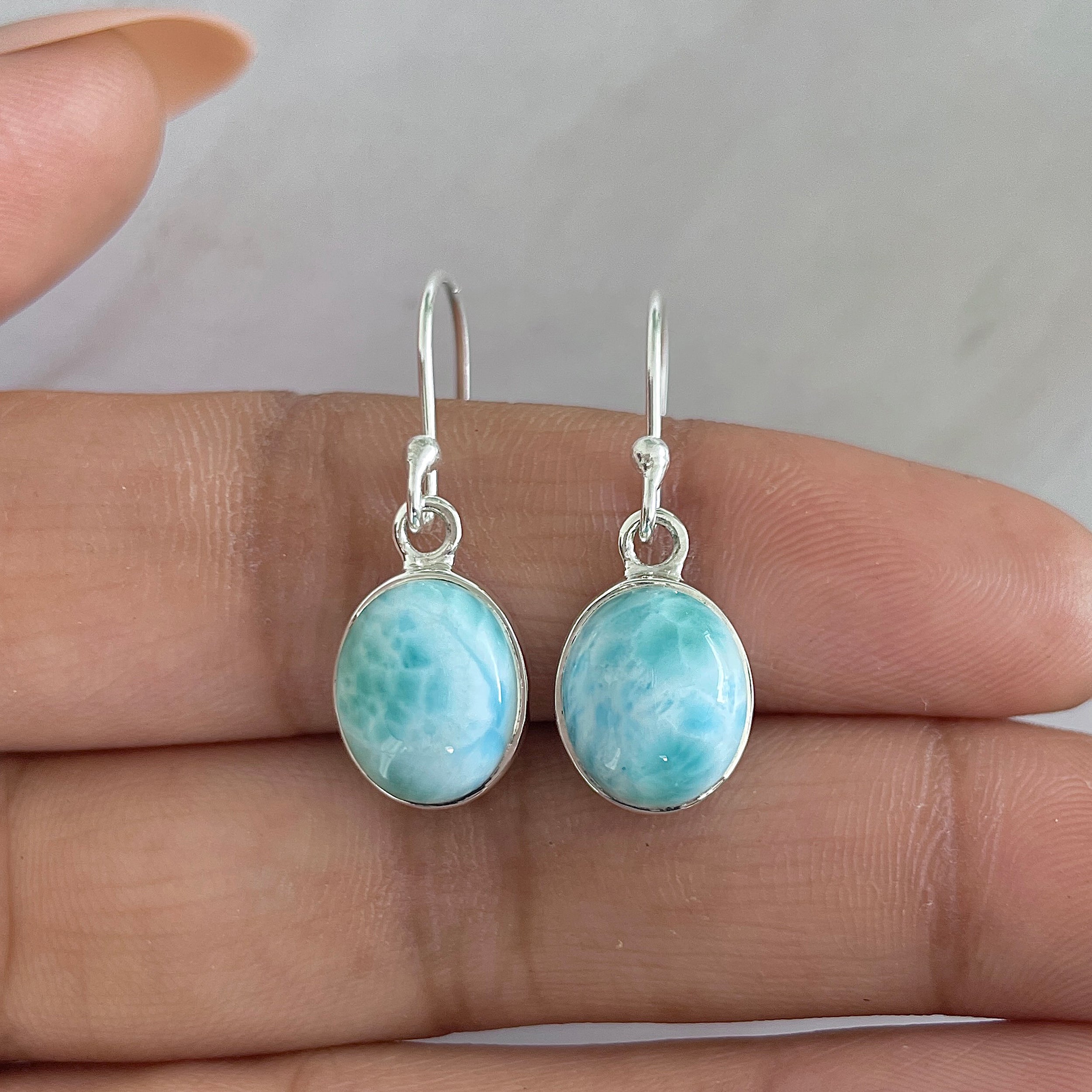 Larimar Earring-(LAR-E-1314.)