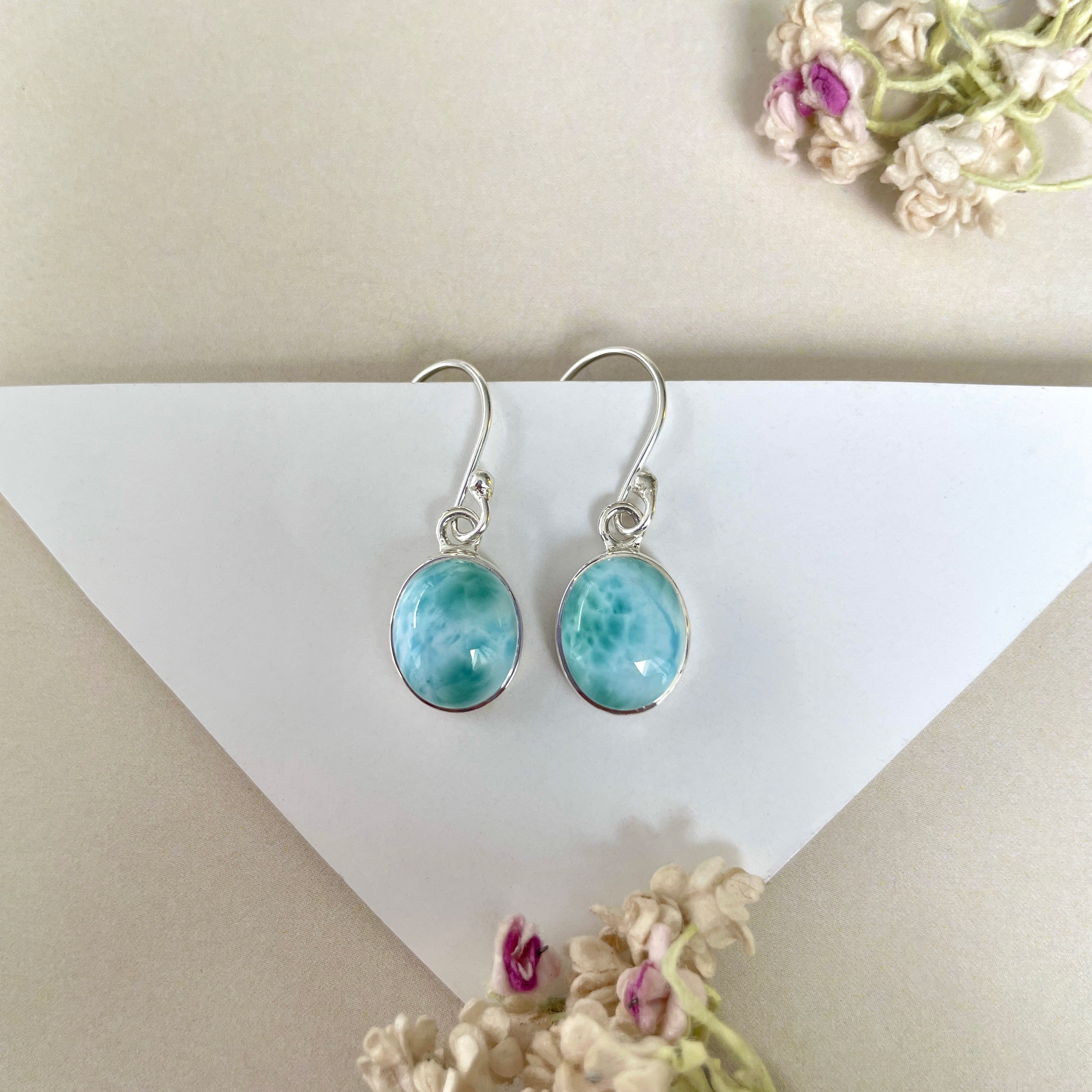 Larimar Earring-(LAR-E-1314.)